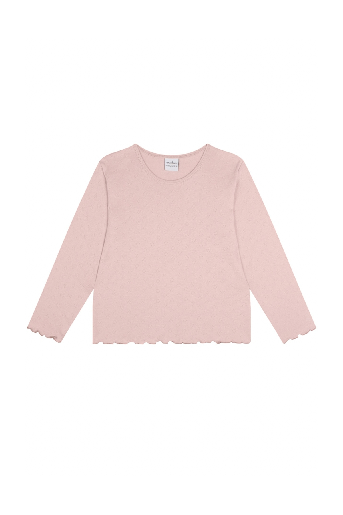 Antebies / Kalp Jakar Uzun Kollu Pijama Takımı Pembe