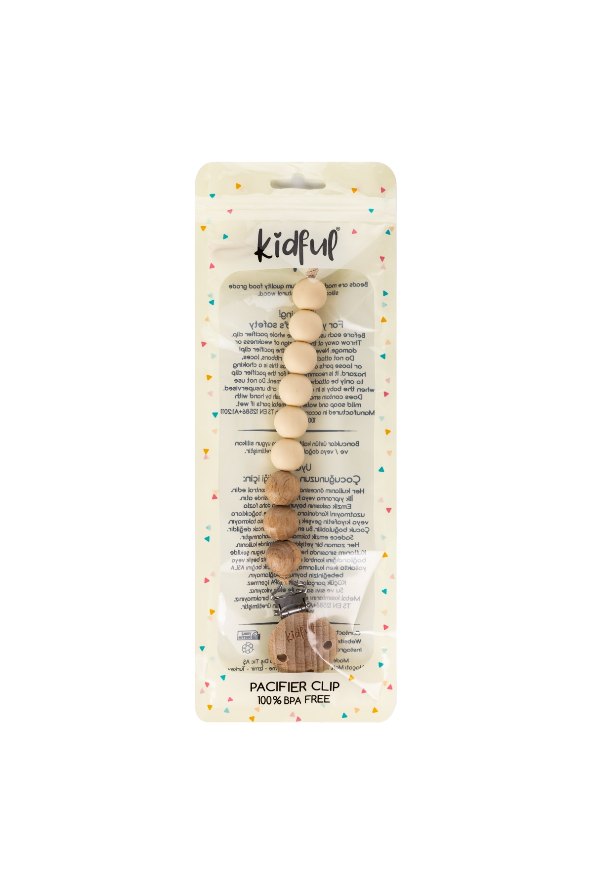 Kidful Boncuk Emzik Askısı Almond