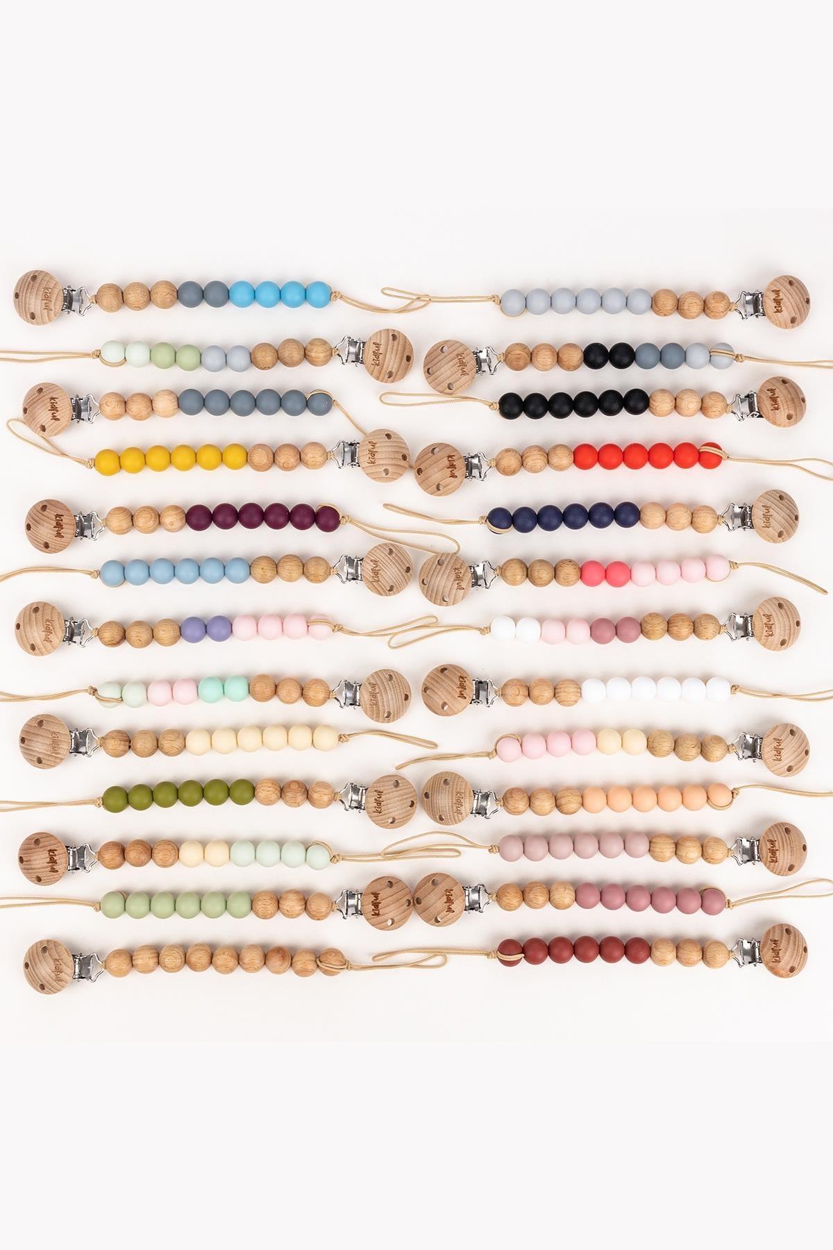 Kidful Boncuk Emzik Askısı Olive