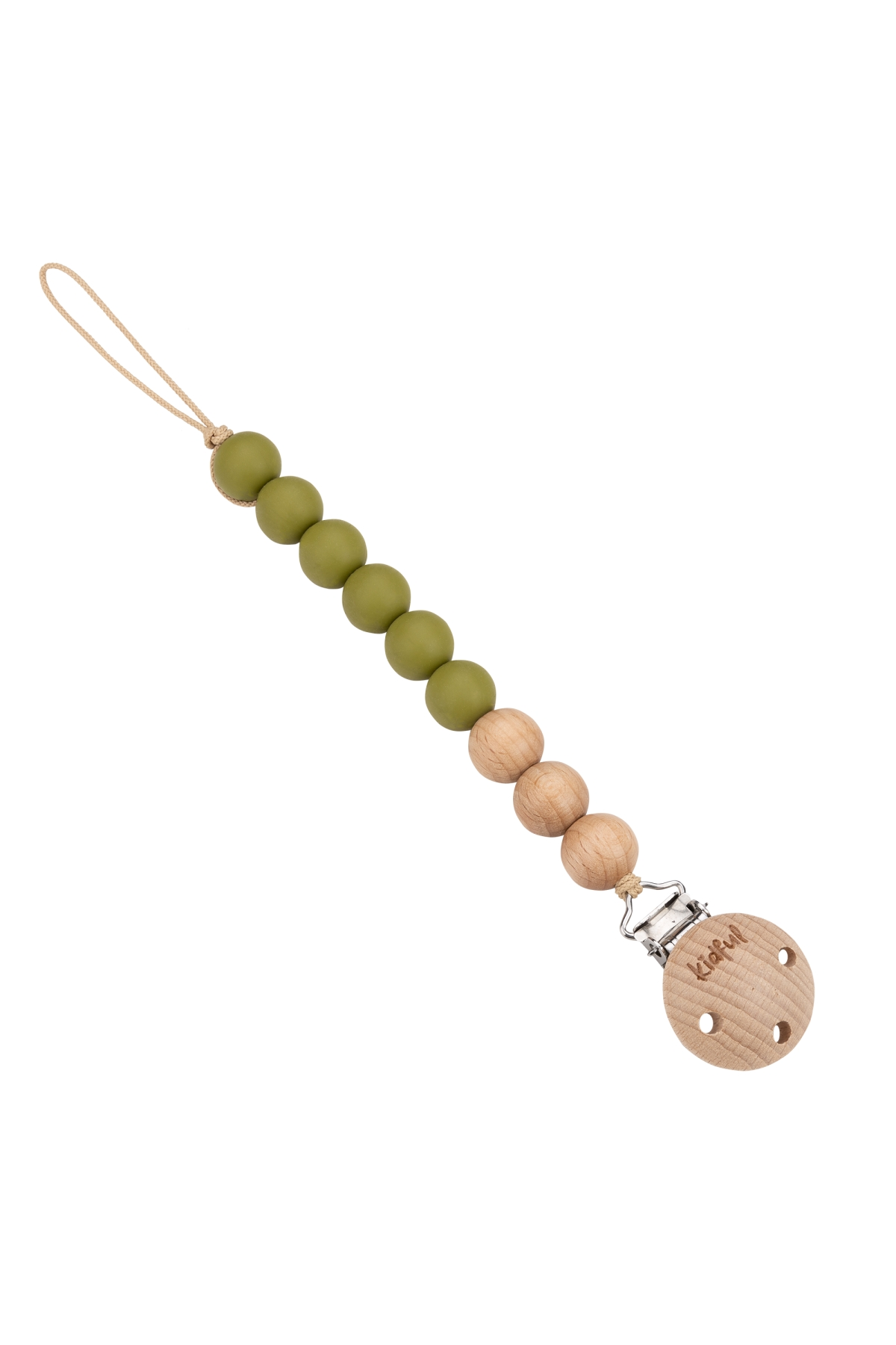 Kidful Boncuk Emzik Askısı Olive