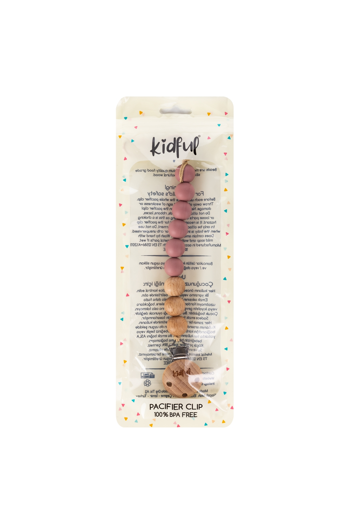 Kidful Boncuk Emzik Askısı Rose