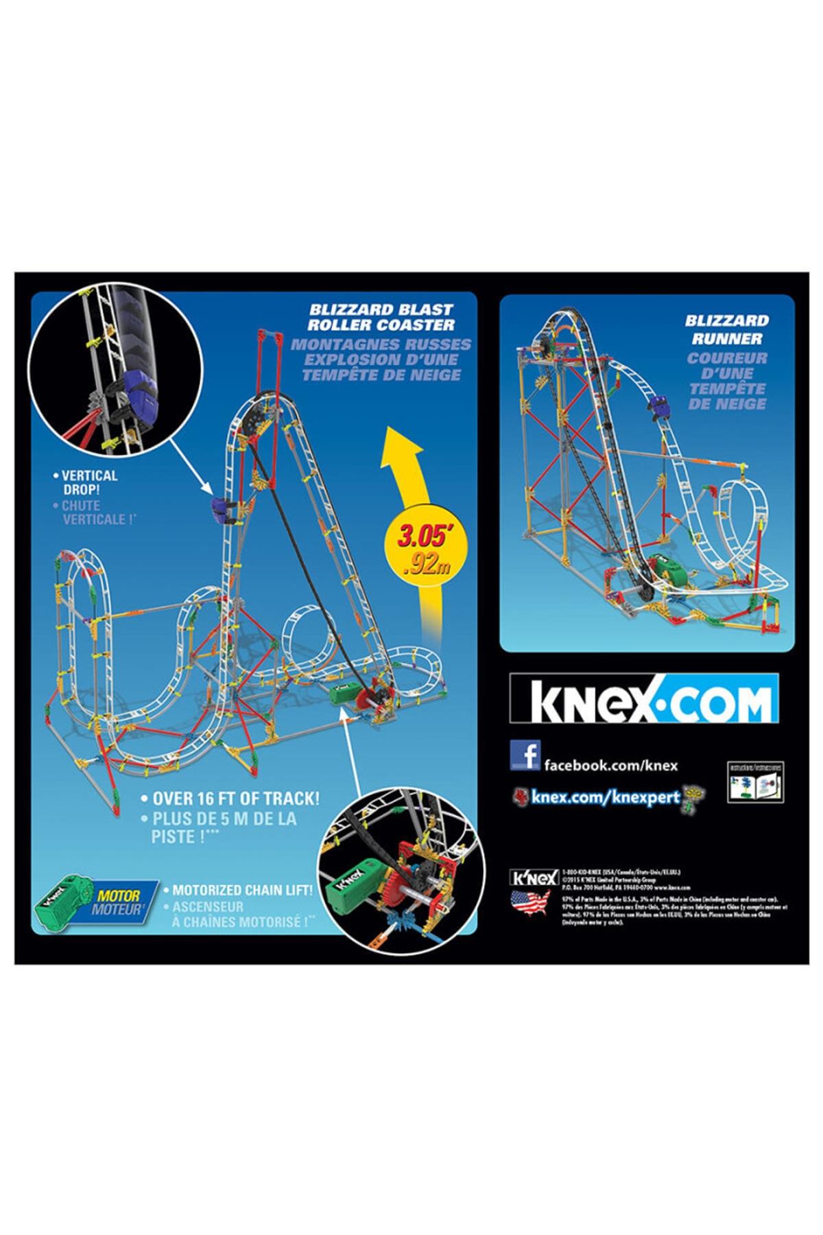 KNEX Blizzard Blast Roller Coaster Set ( Motorlu ) Çok Renkli