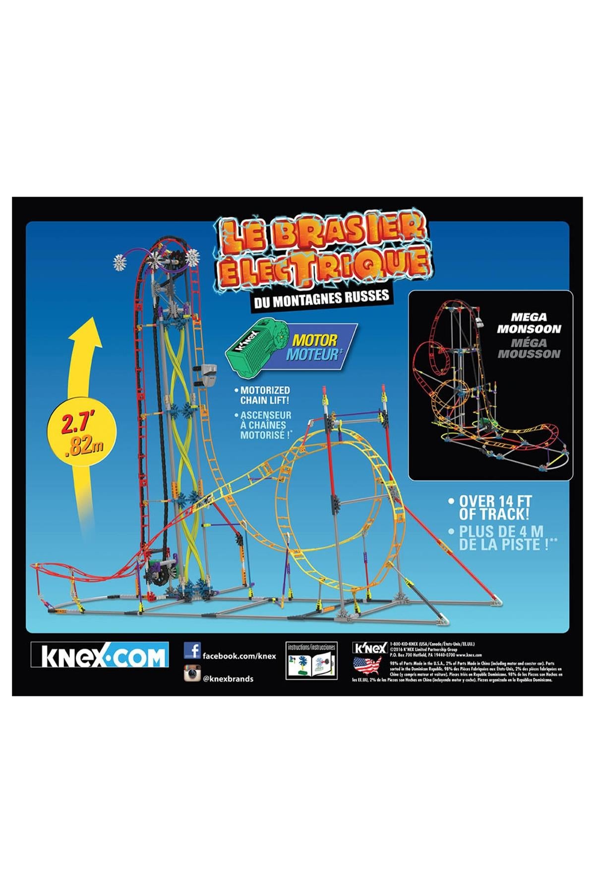 KNEX Electrsc Inferno Roller Coaster Set ( Motorlu ) Çok Renkli