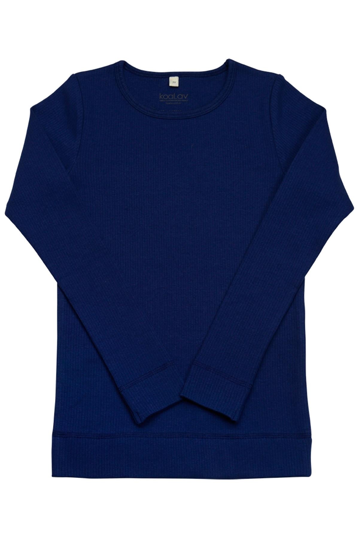 KOALAV - KENDİNDEN FİTİLLİ, UZUN KOLLU ALT ÜST TAKIM Navy
