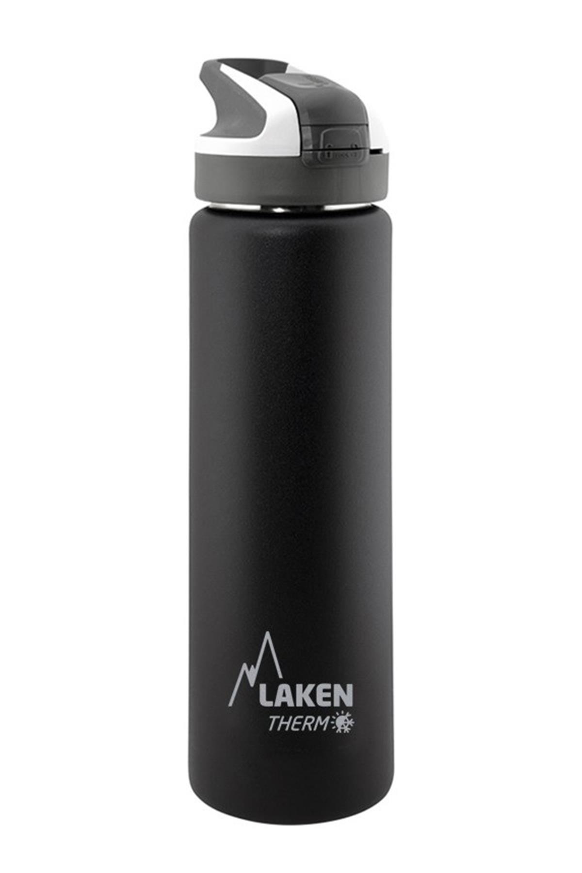 Laken Çelik 18/8 Jannu Termos Şişe Siyah