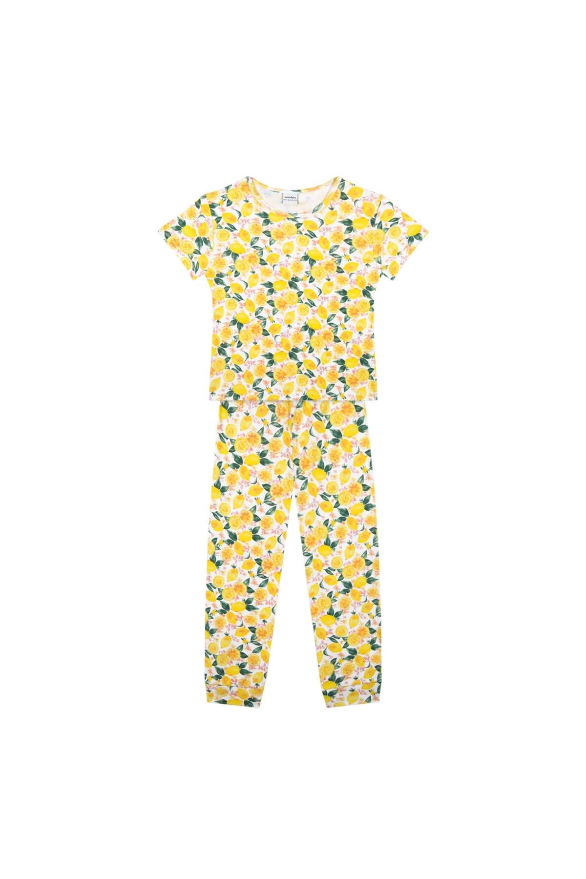 Limonata  Kısa Kollu Pijama Takımı Sarı