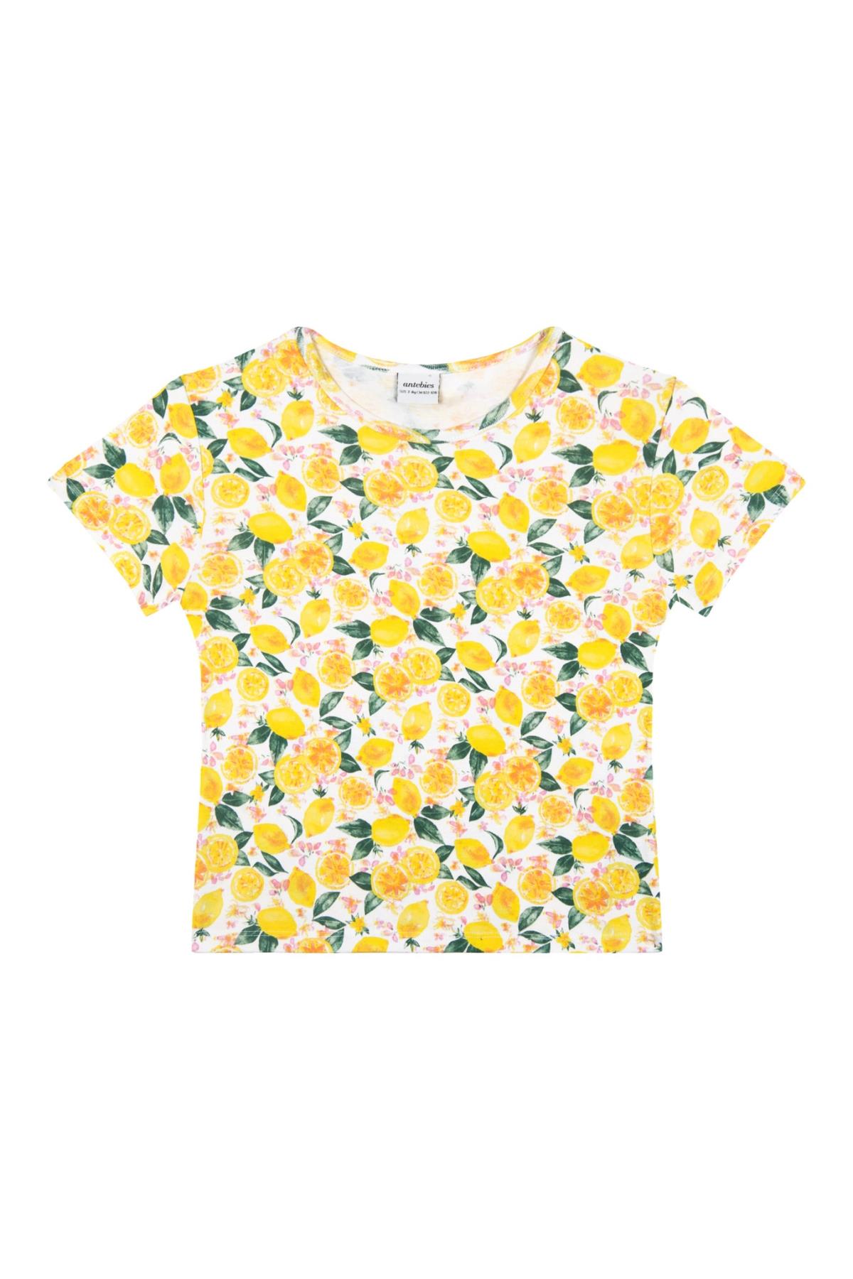 Limonata  Kısa Kollu Pijama Takımı Sarı