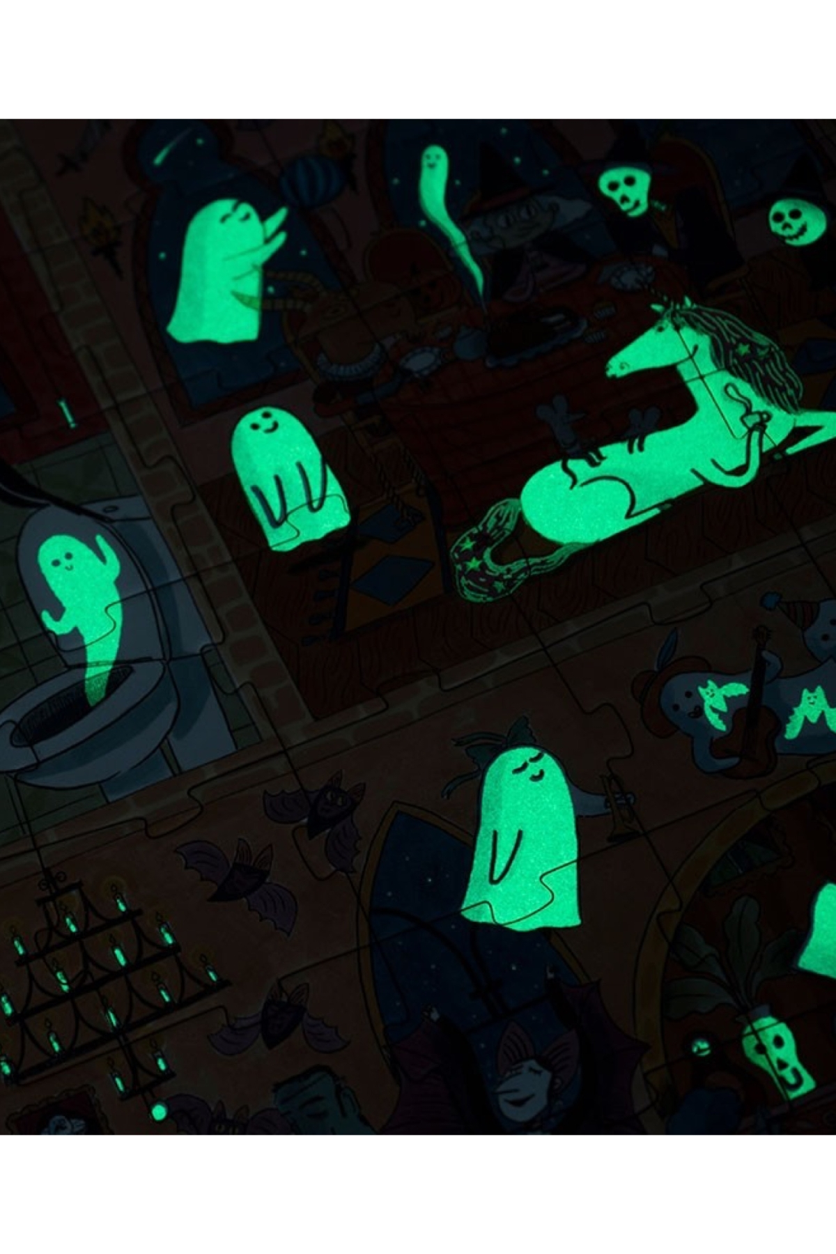 Londji Enchanted Karanlıkta Parlayan Çift Taraflı Puzzle Çok Renkli