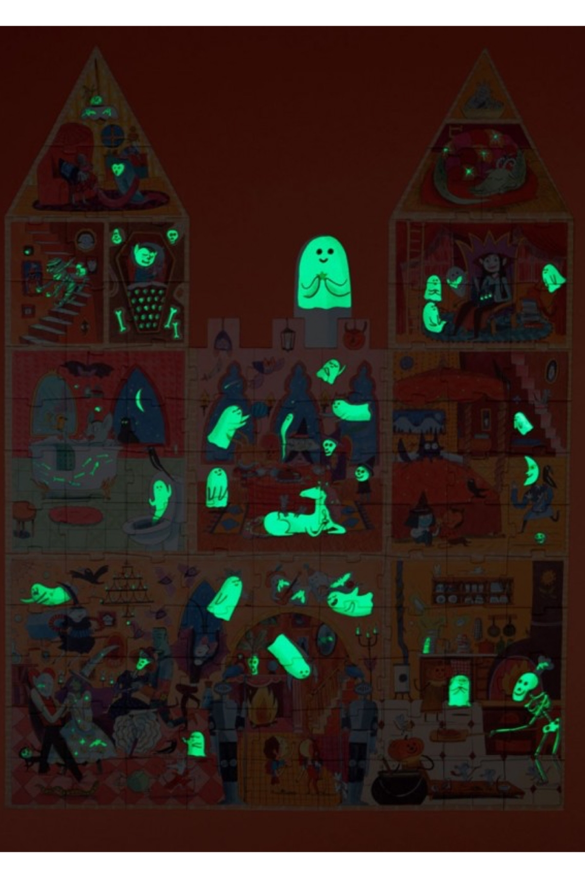 Londji Enchanted Karanlıkta Parlayan Çift Taraflı Puzzle Çok Renkli