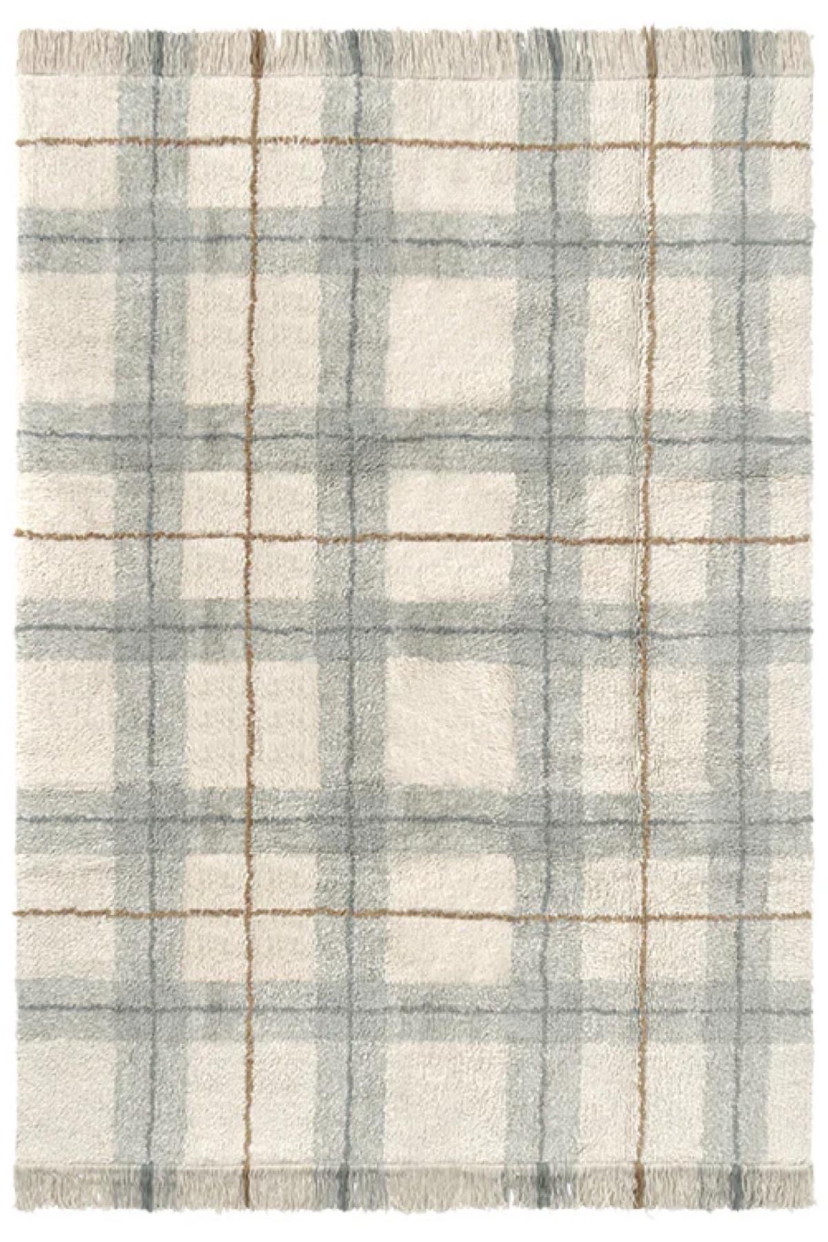 Lorena Canals Çocuk Odası Halısı, Tartan Blue Sage Çok Renkli