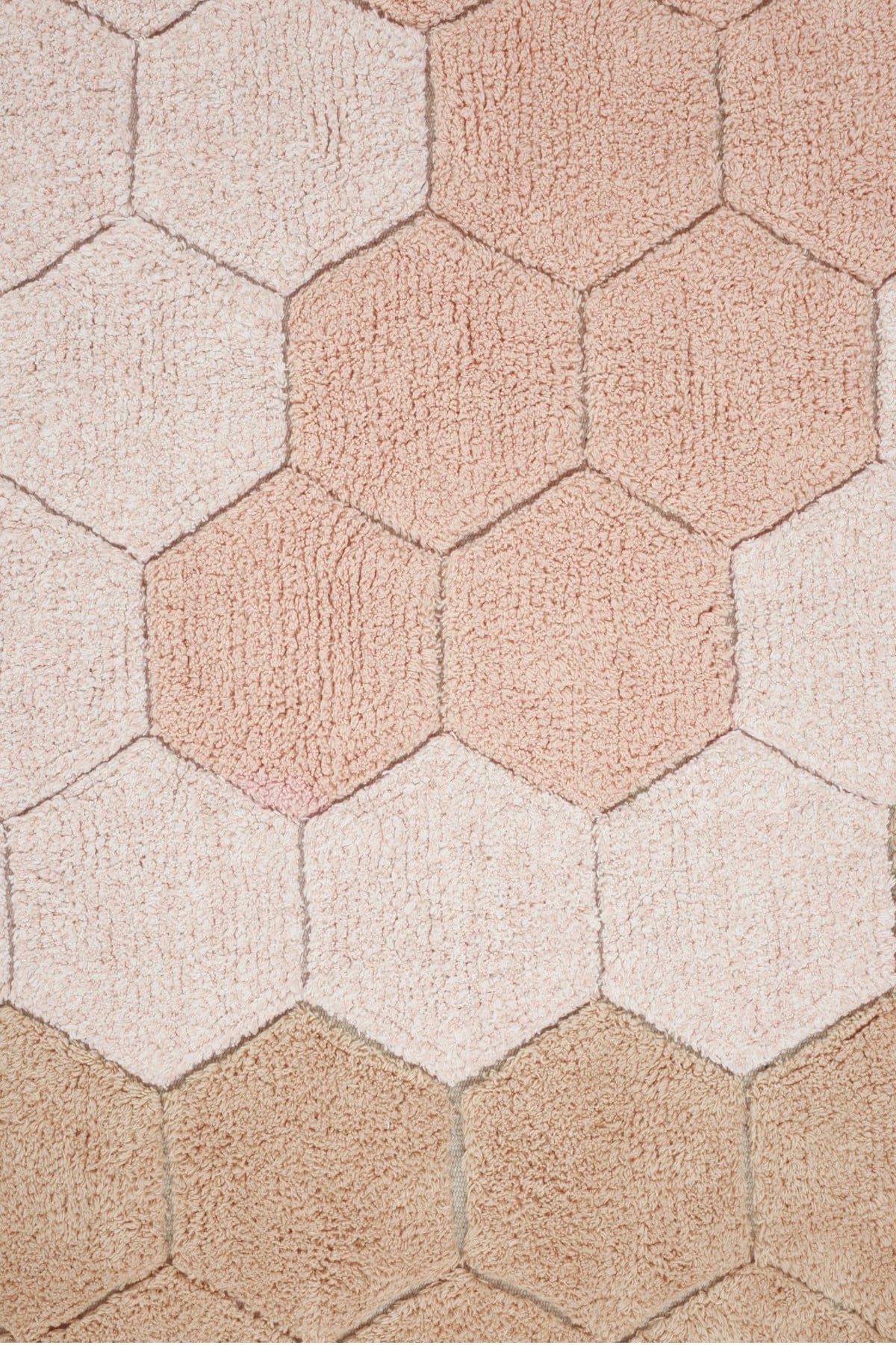 Lorena Canals / Halı, Round Honeycomb Rose Pembe