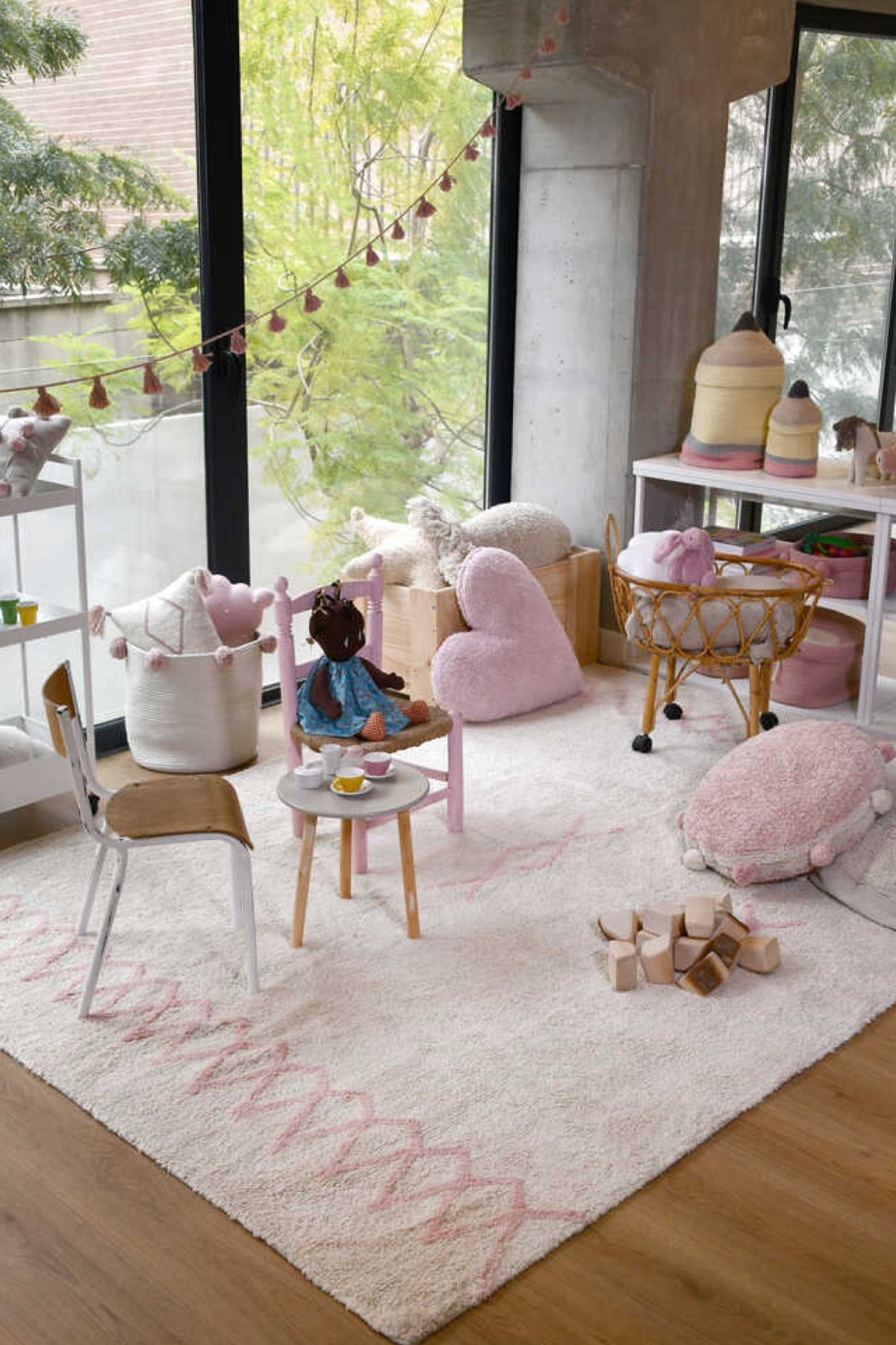 Lorena Canals / Kalp Yastık Pembe