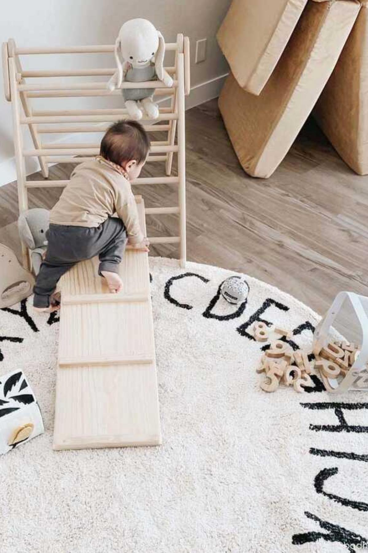 Lorena Canals /Halı, Round ABC Natural Beyaz