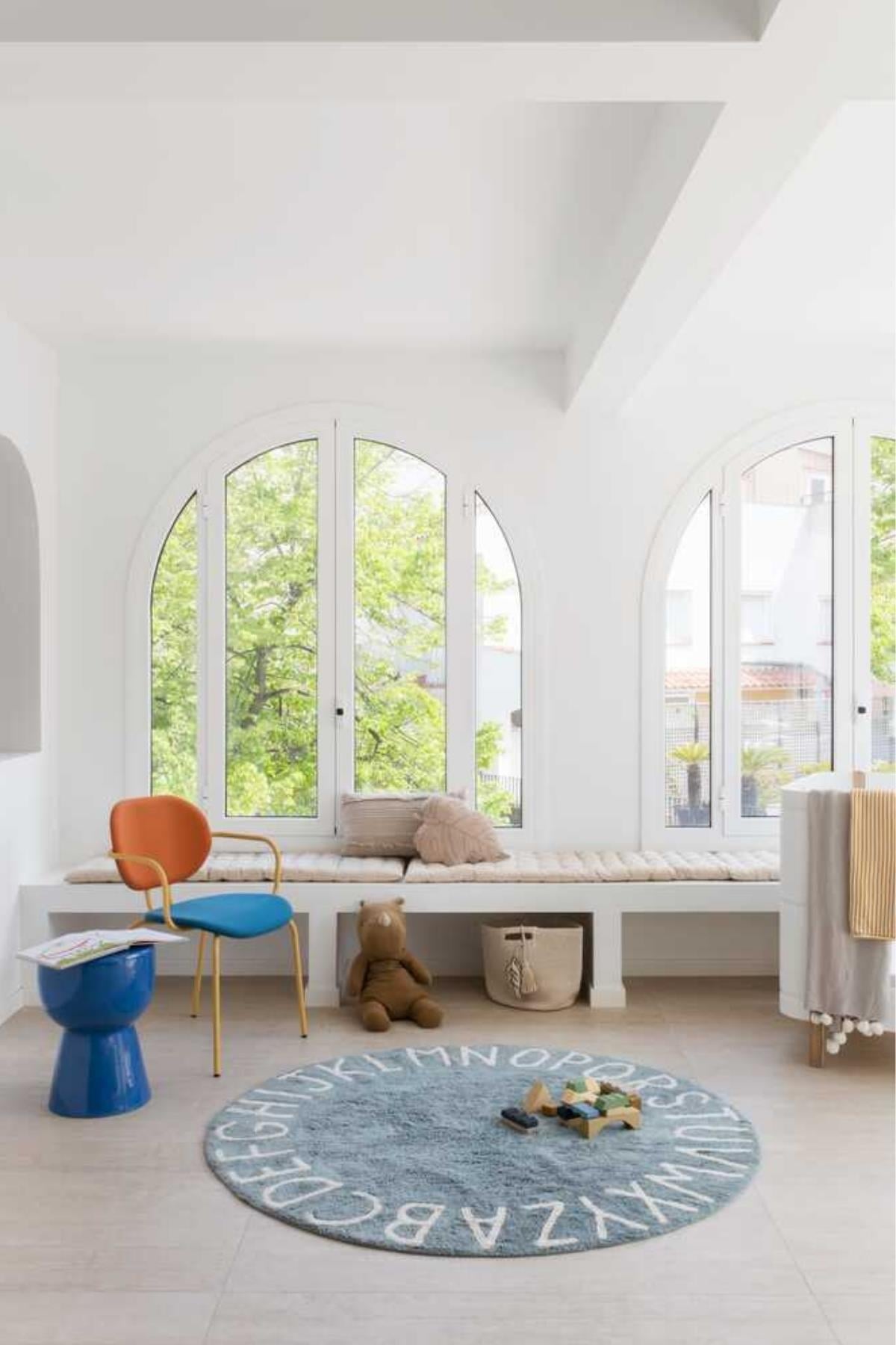 Lorena Canals / Halı, Round ABC Vintage Mavi