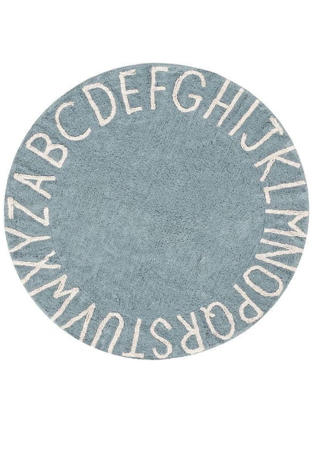 Lorena Canals / Halı, Round ABC Vintage Mavi