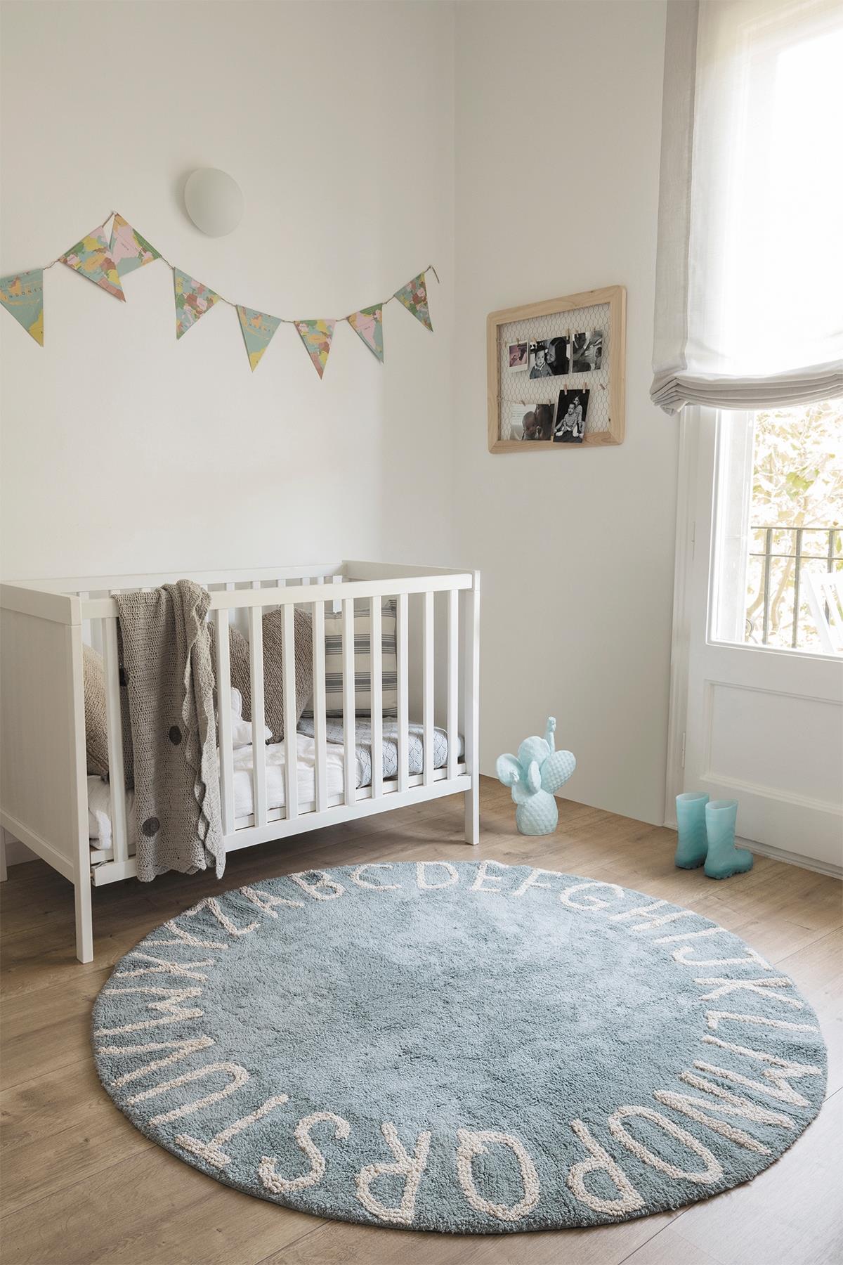 Lorena Canals / Halı, Round ABC Vintage Mavi
