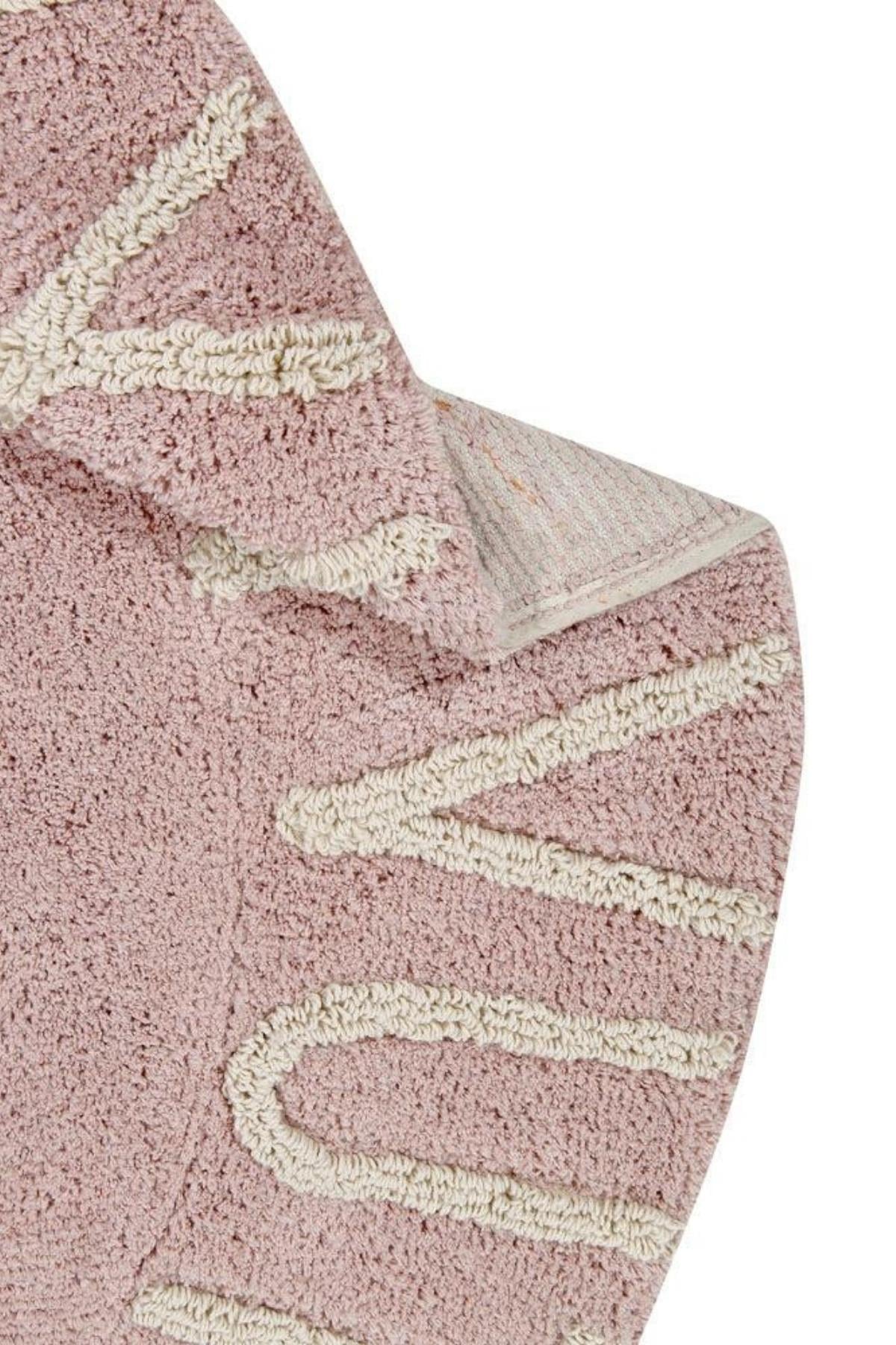 Lorena Canals /Halı, Round ABC Vintage Nude Pembe