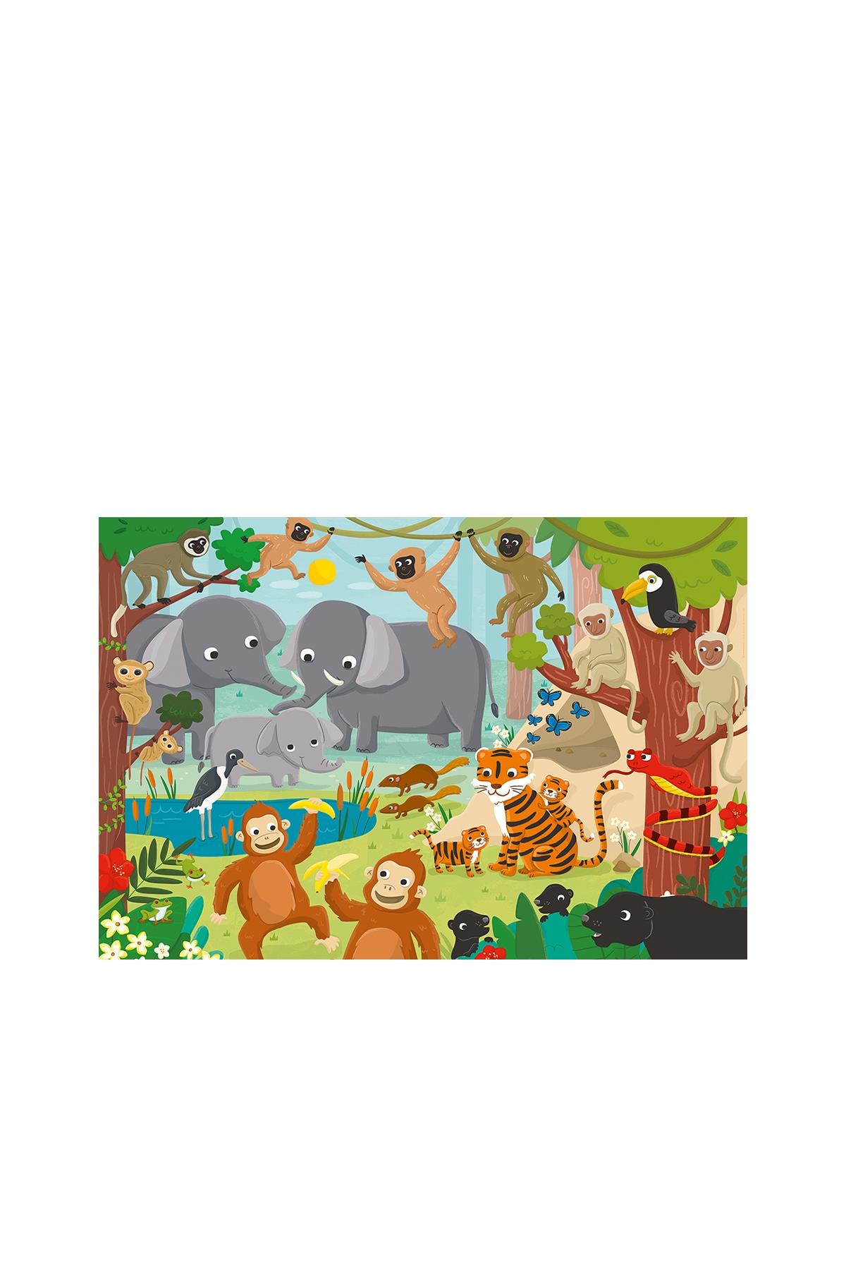 Ludattica /La Giungla - The Jungle - Giant Puzzle Çok Renkli