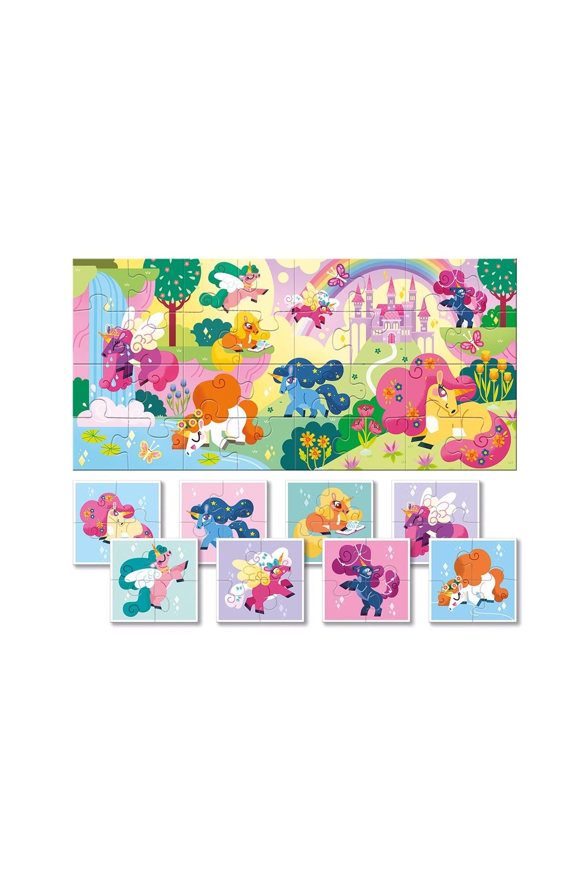 Ludattica /Unicorni - Unicorns - Baby Puzzle Collection Çok Renkli