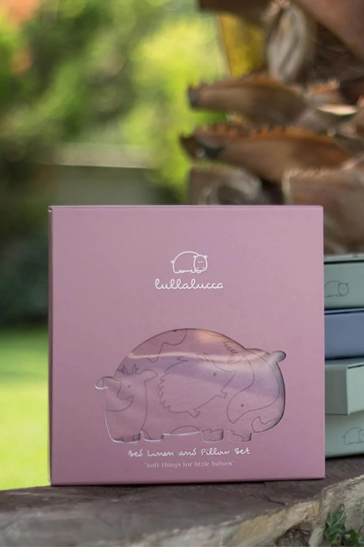 Lullalucca/ Lastikli Çarşaf ve Yastık Kılıfı Seti Pembe