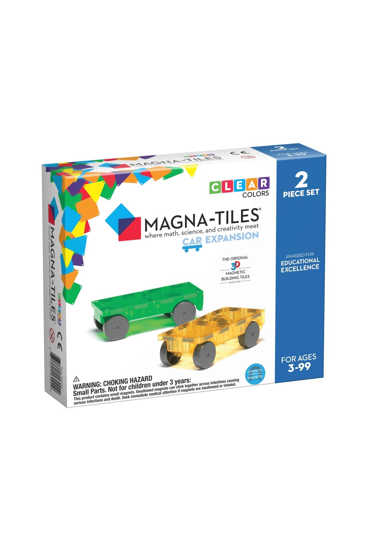MagnaTiles - Arabalar - 2 Parça Çok Renkli