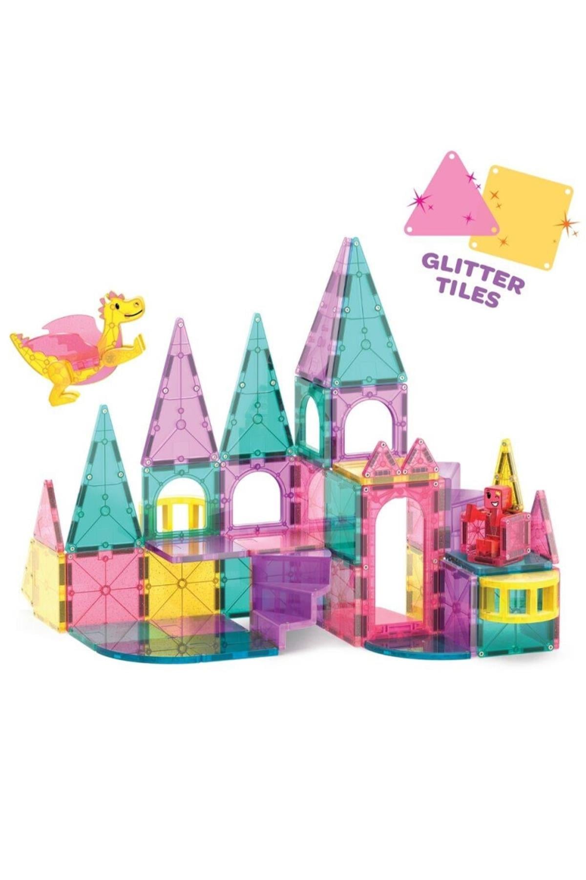 MagnaTiles Castle DLX + microMAGS - Prenses Şatosu 48 Parça Çok Renkli
