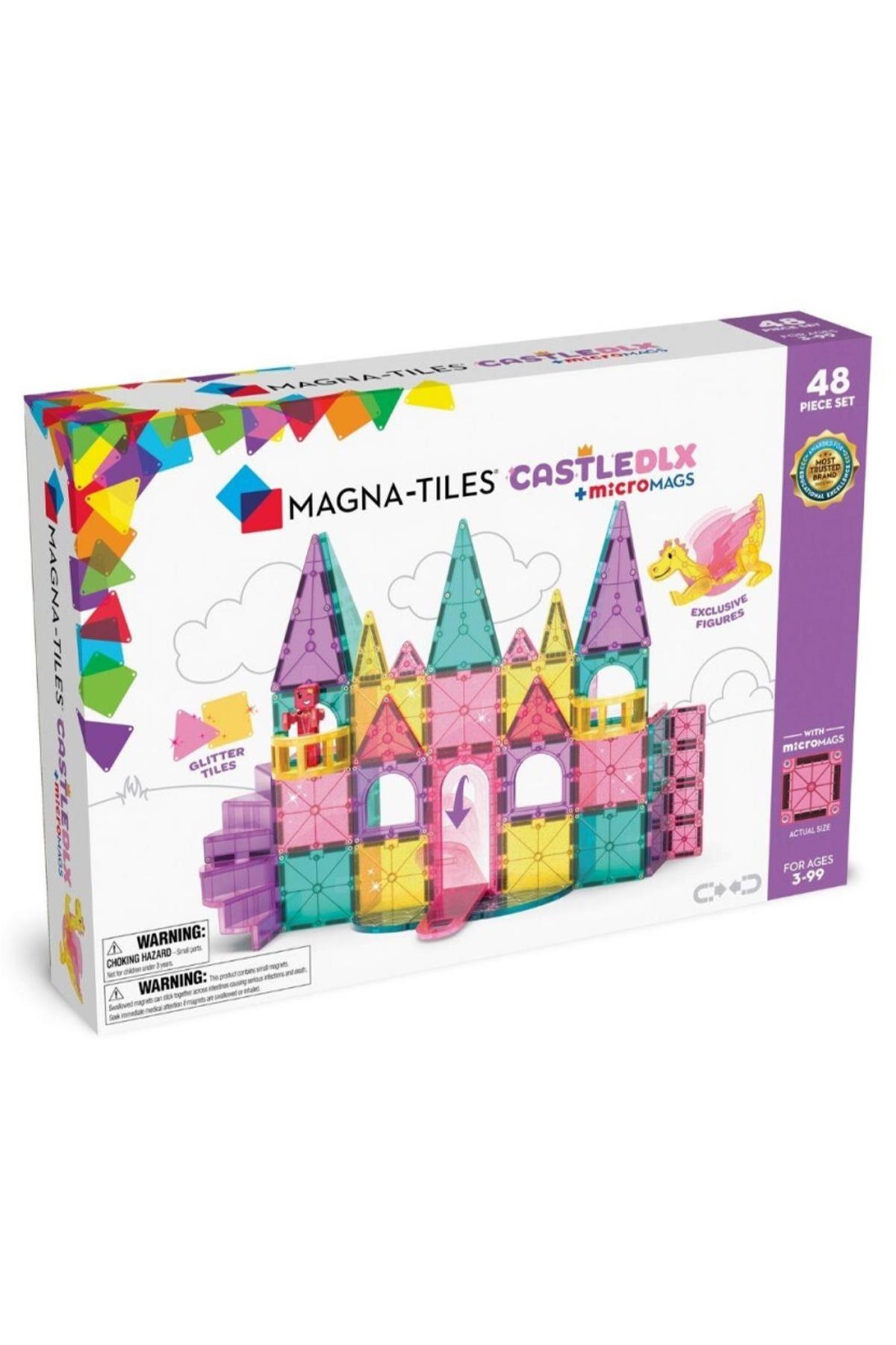 MagnaTiles Castle DLX + microMAGS - Prenses Şatosu 48 Parça Çok Renkli