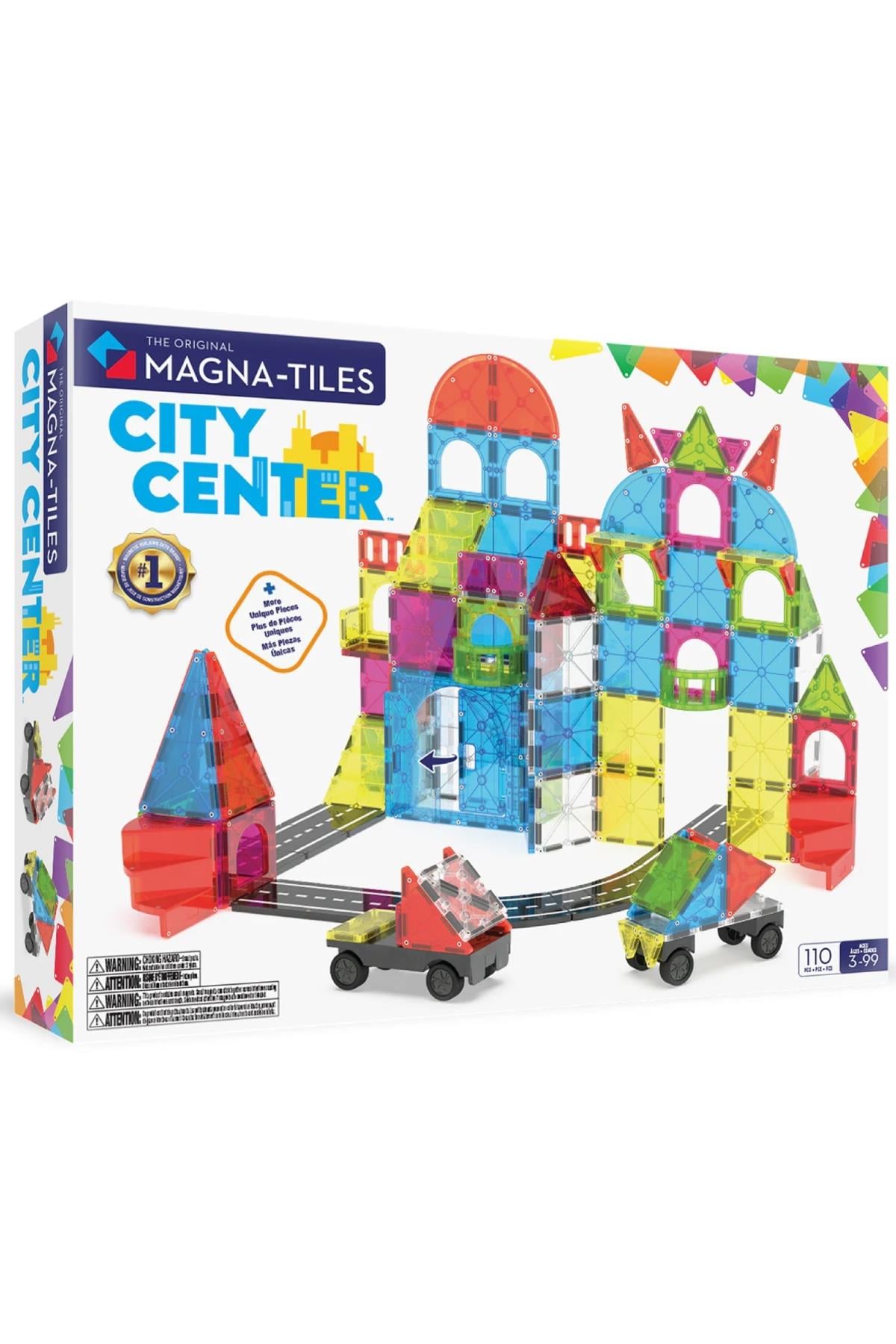Magna Tiles - City Centre Manyetik Bloklar 110 Parça Çok Renkli