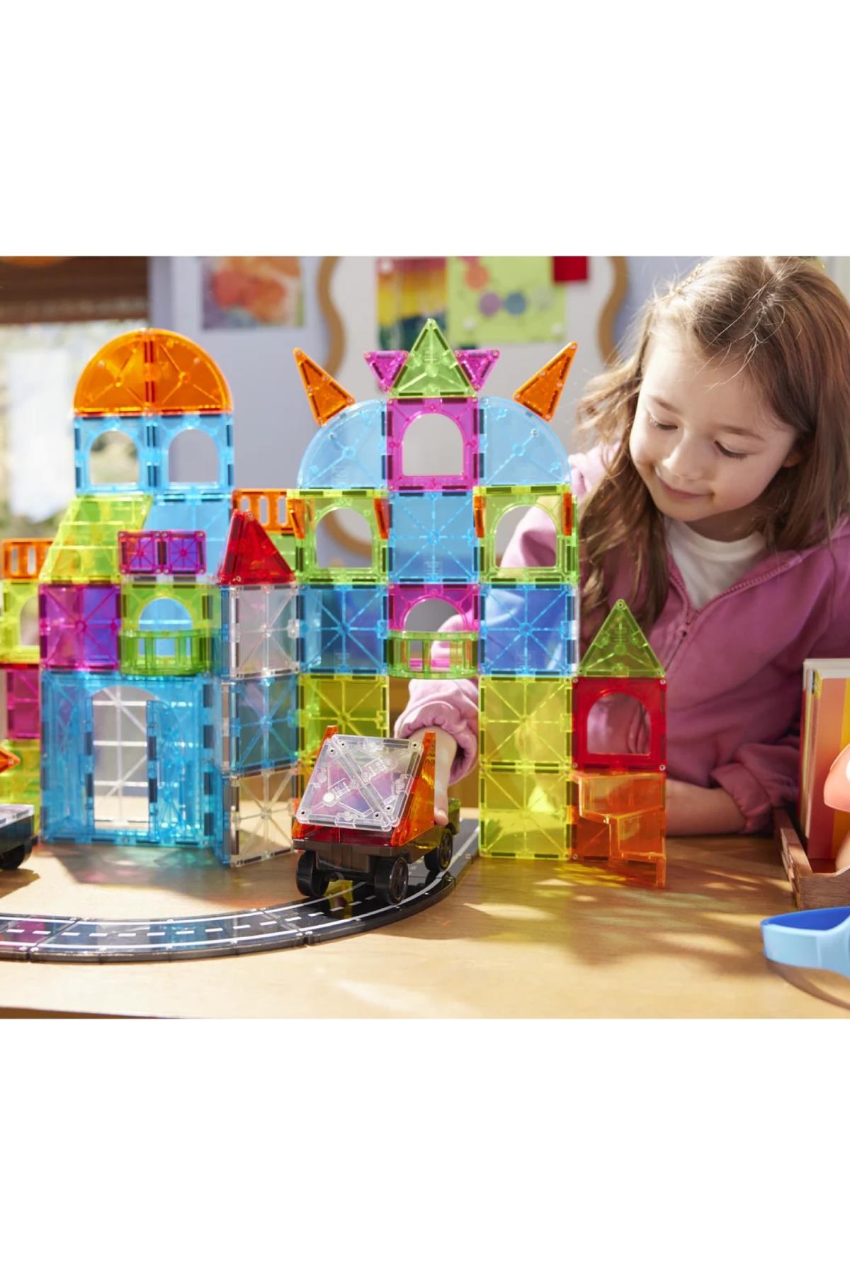 Magna Tiles - City Centre Manyetik Bloklar 110 Parça Çok Renkli