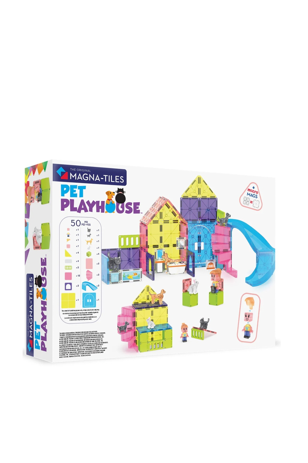 MAGNATILES® - Pet Playhouse - 50 Parça Çok Renkli