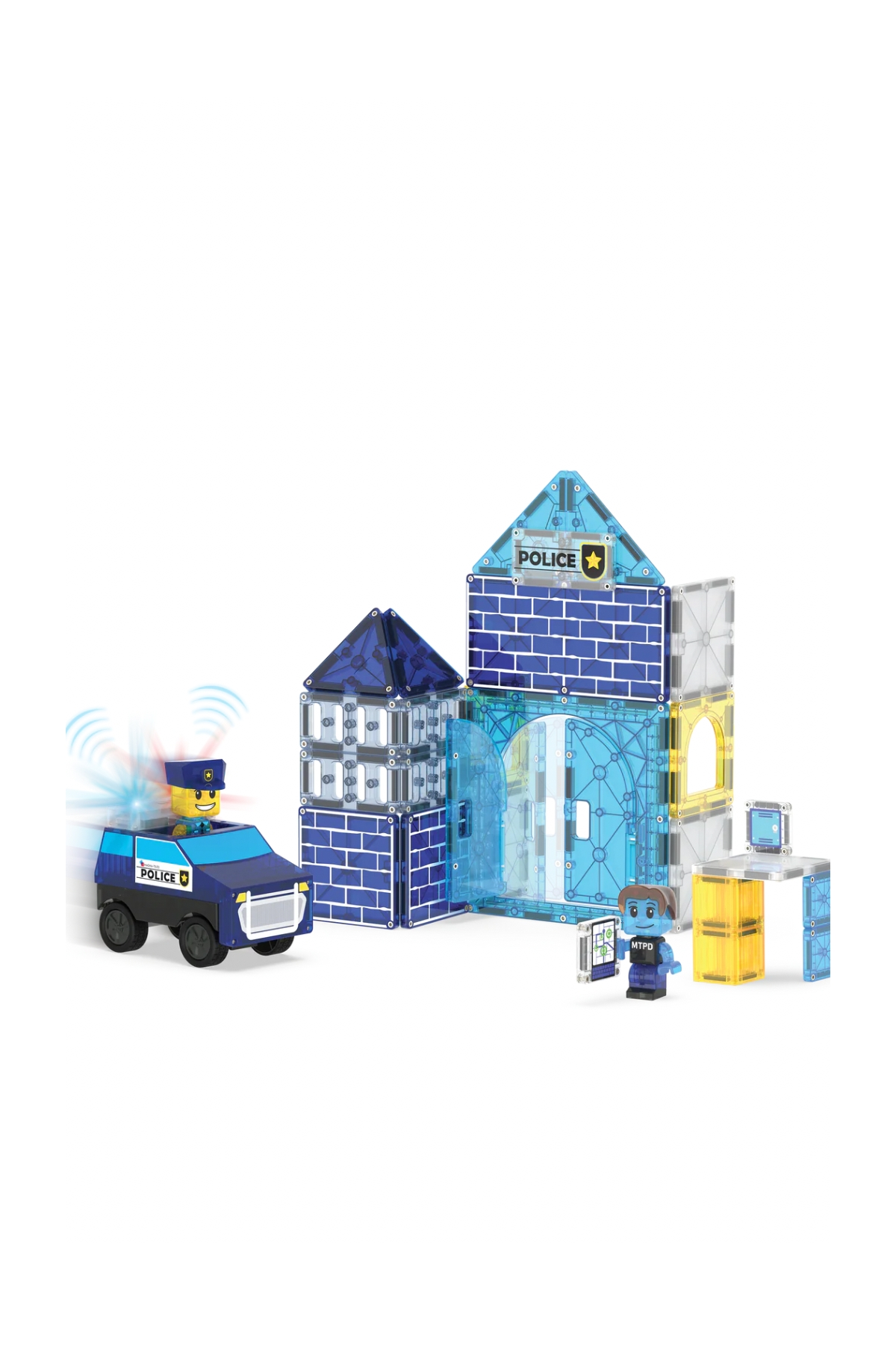 MAGNATILES® - Police Station - 35 Parça Çok Renkli
