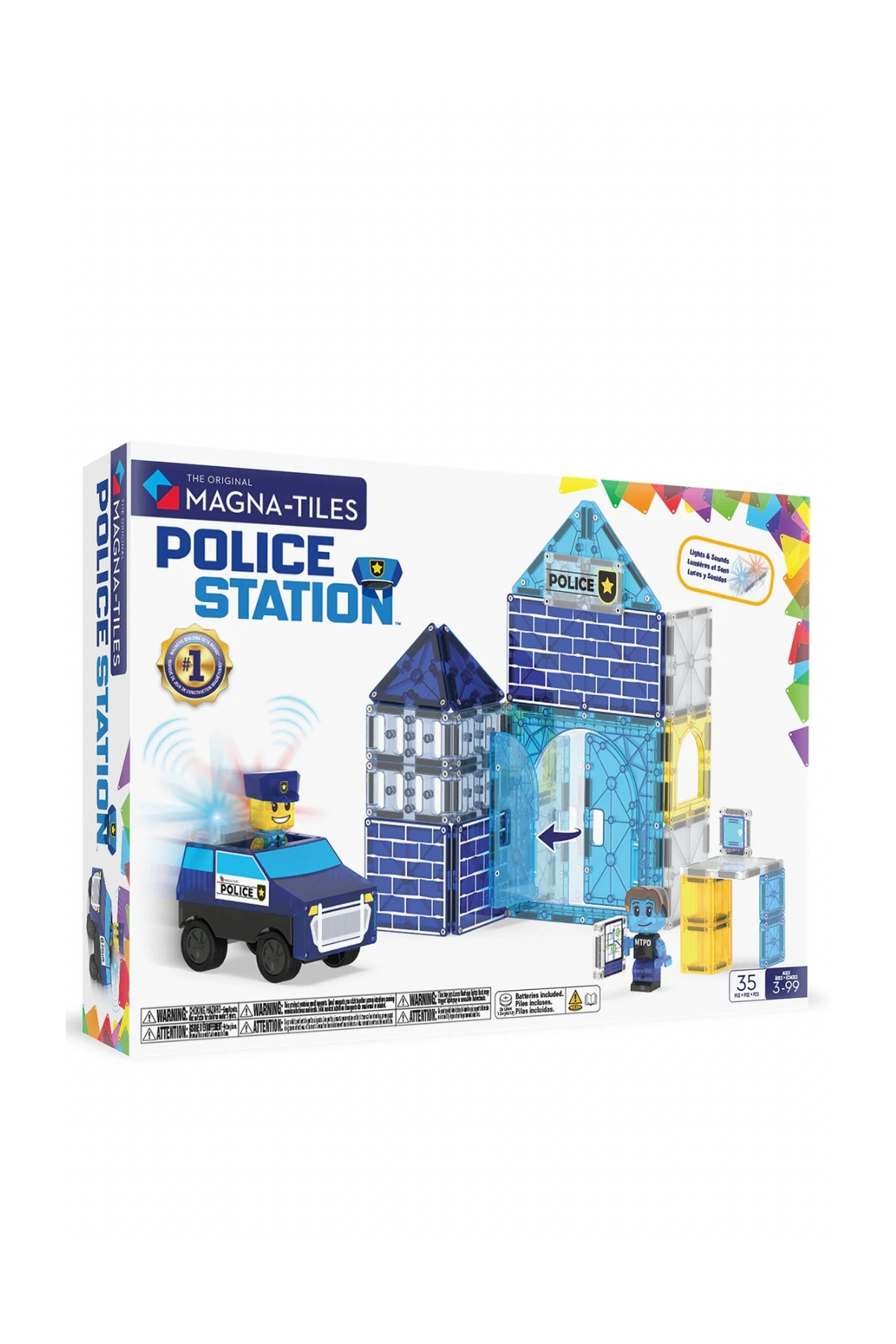 MAGNATILES® - Police Station - 35 Parça Çok Renkli