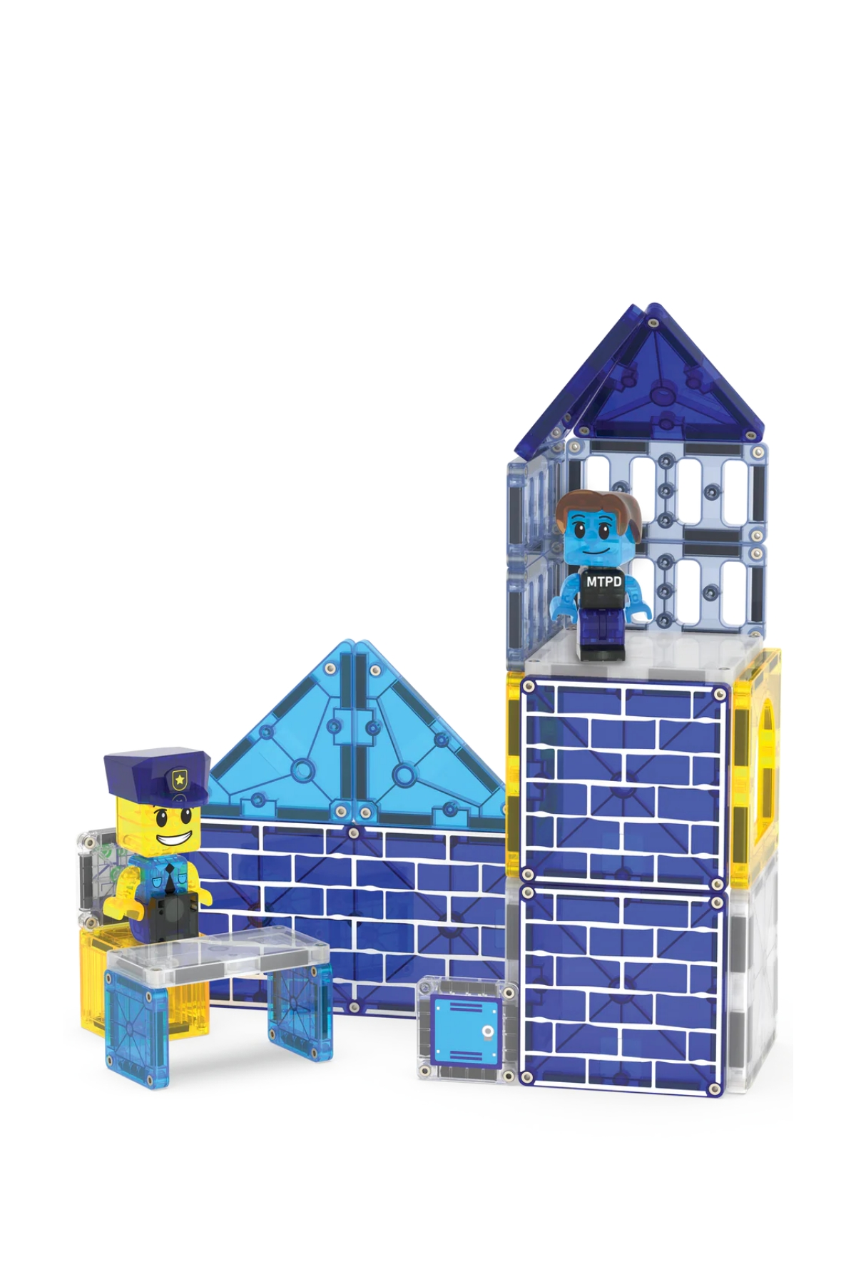 MAGNATILES® - Police Station - 35 Parça Çok Renkli