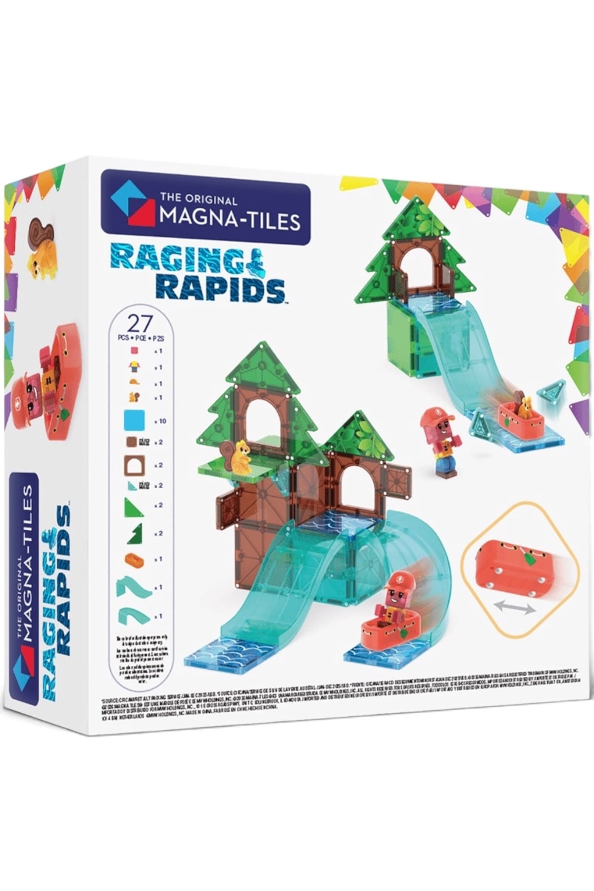 MAGNA-TILES® - Ragin Rapids Manyetik Bloklar - 27 Parça Çok Renkli