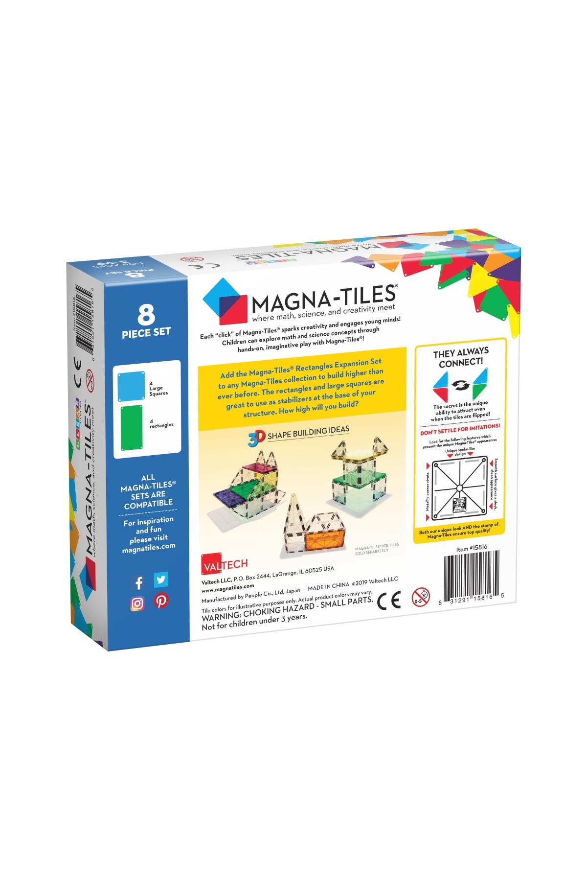 Magna-Tiles - Rectangle Expansion 8 Parça Çok Renkli