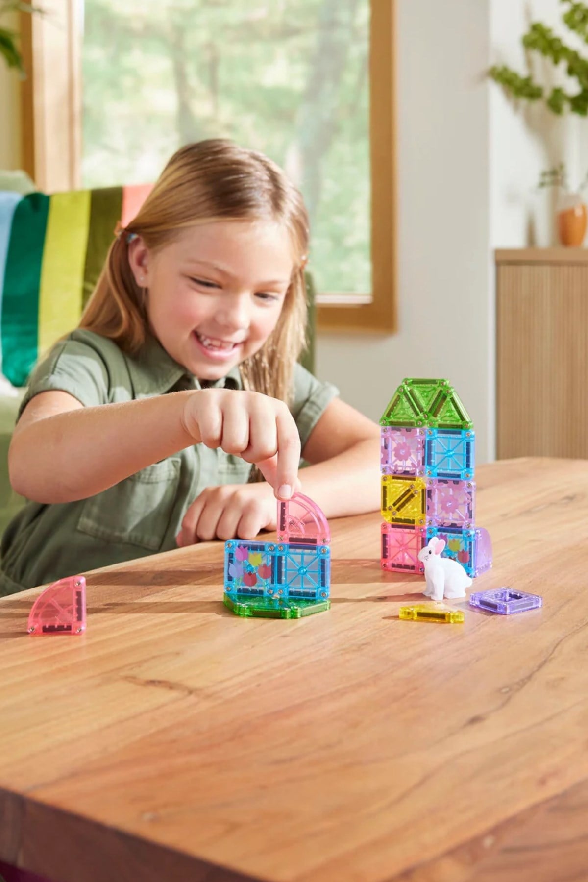 MAGNA-TILES® - Travel Set - Bahar Bahçe Seti Manyetik Bloklar - 24 Parça Çok Renkli