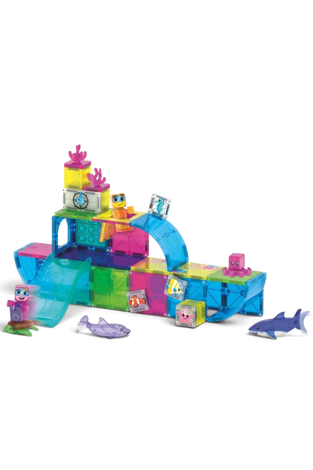 MAGNA-TILES® - Undersea Adventure Manyetik Bloklar - 58 Parça Çok Renkli