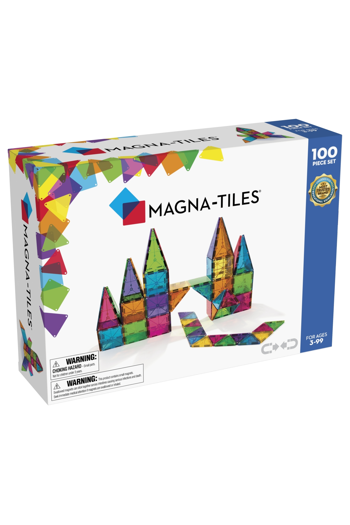 MagnaTiles Clear Color 100 Parça Çok Renkli