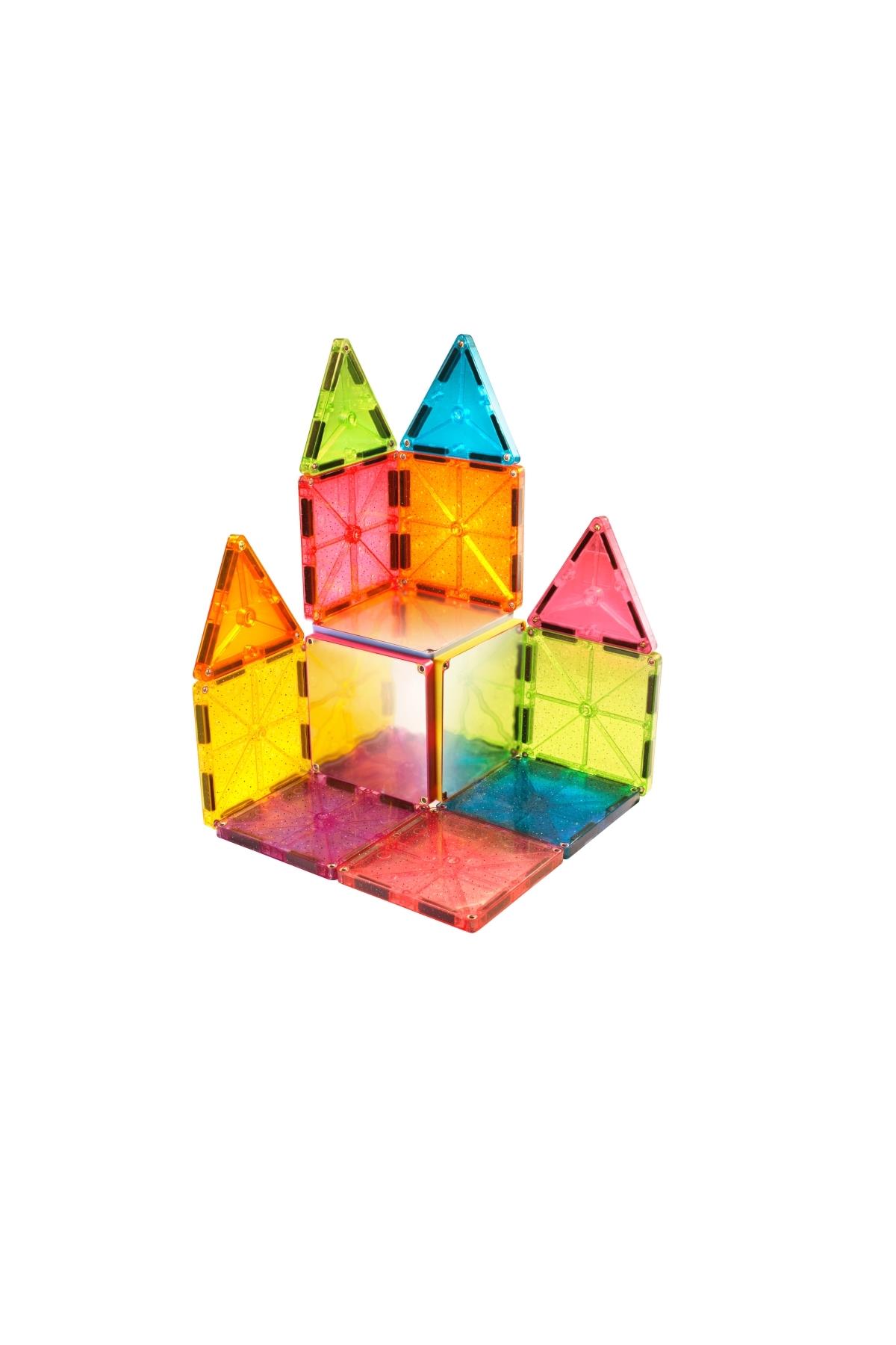 MagnaTiles - Parıltılı & Aynalı - 15 Parça Çok Renkli