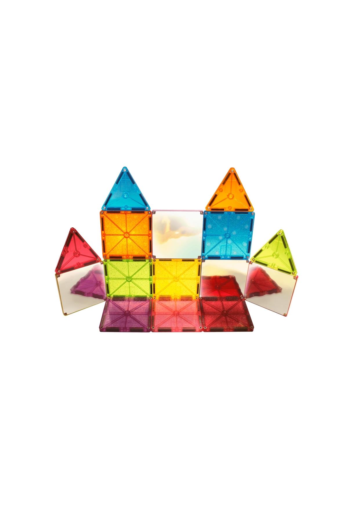 MagnaTiles - Parıltılı & Aynalı - 15 Parça Çok Renkli