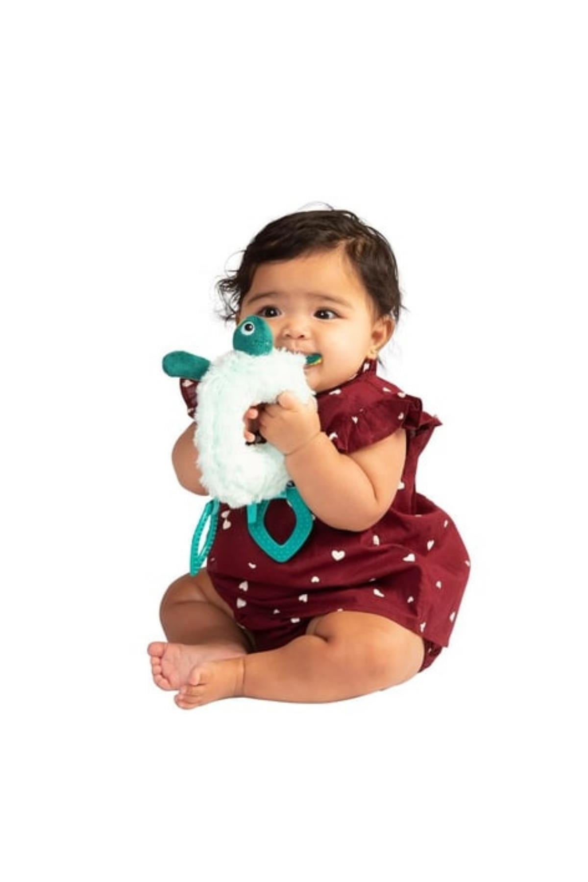 Manhattan Toy Diş Kaşıyıcı ve Çıngırak - Theo Kaplumbağa Çok Renkli