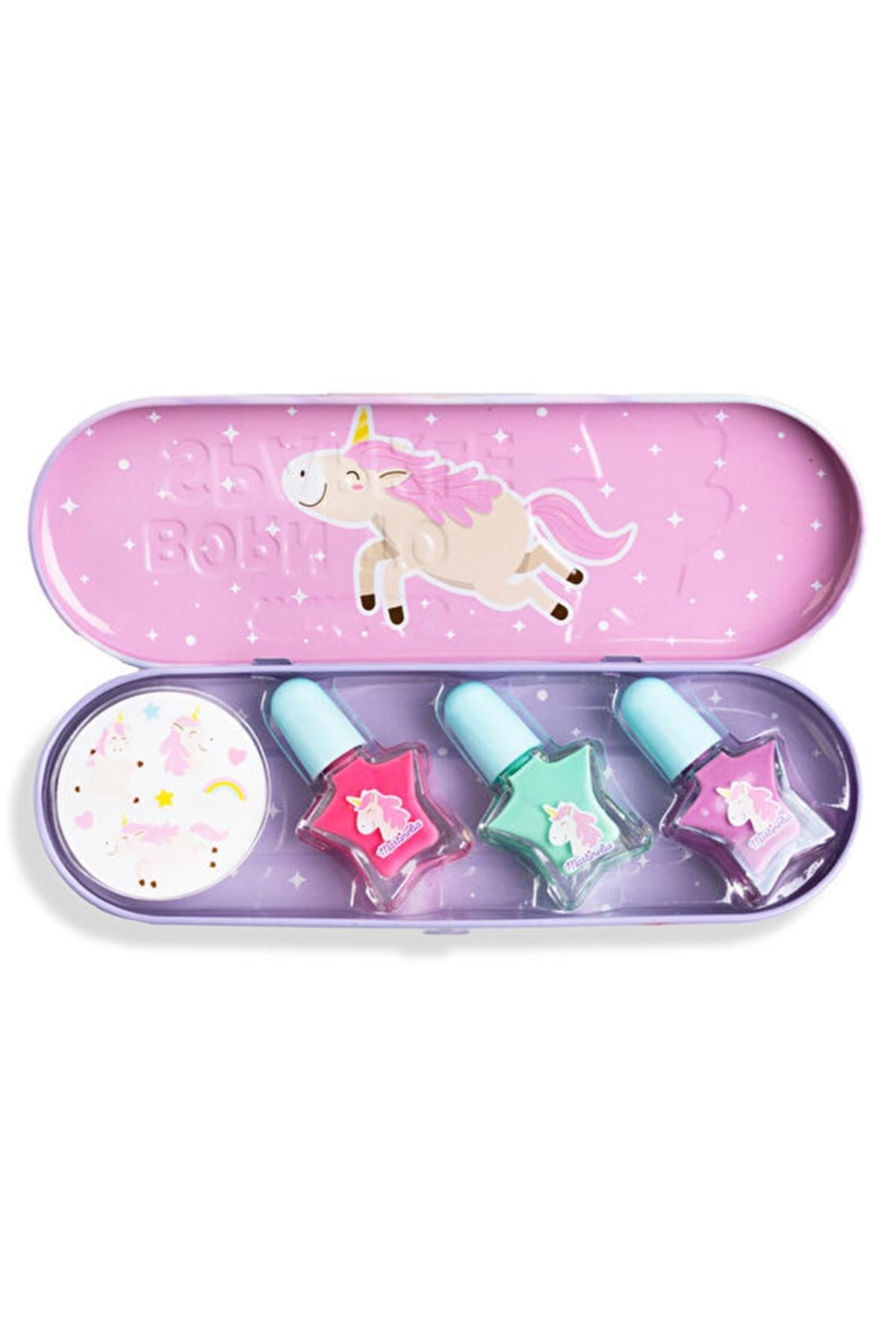 Martinelia Kutulu Oje ve Çıkartma Seti - Little Unicorn Çok Renkli