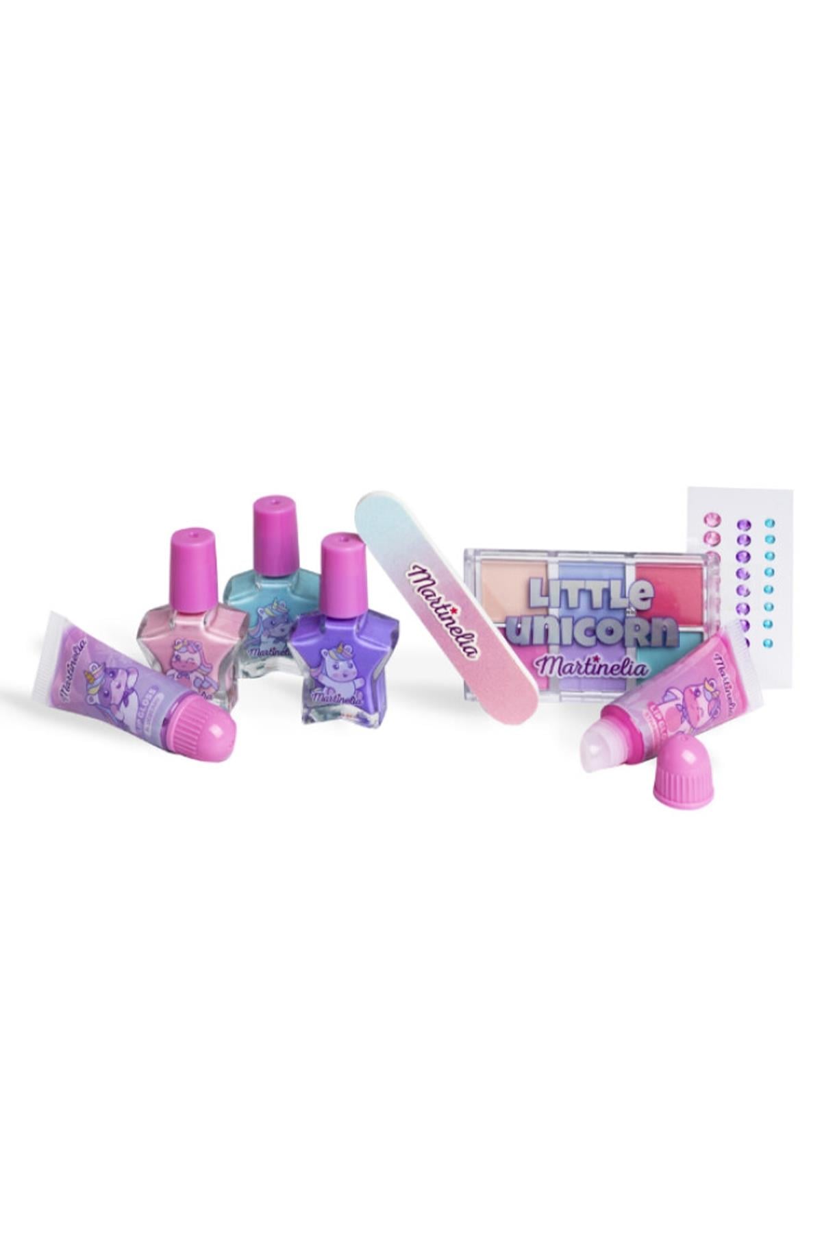 Martinelia Unicorn Çantalı Kozmetik Seti - Little Unicorn - Mor Çok Renkli