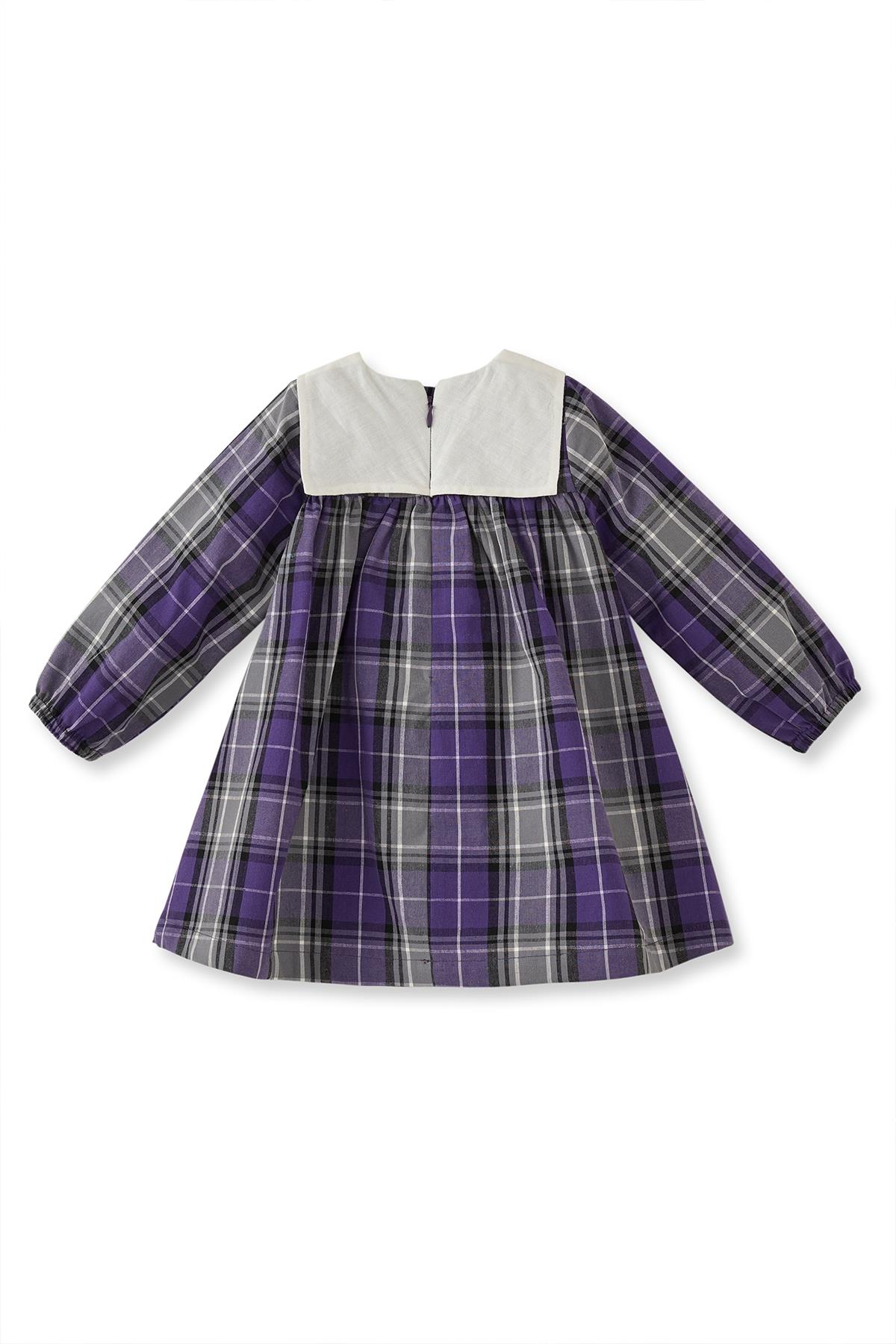 Maya Luca / Schottenkaro Dress (Purple) Çok Renkli
