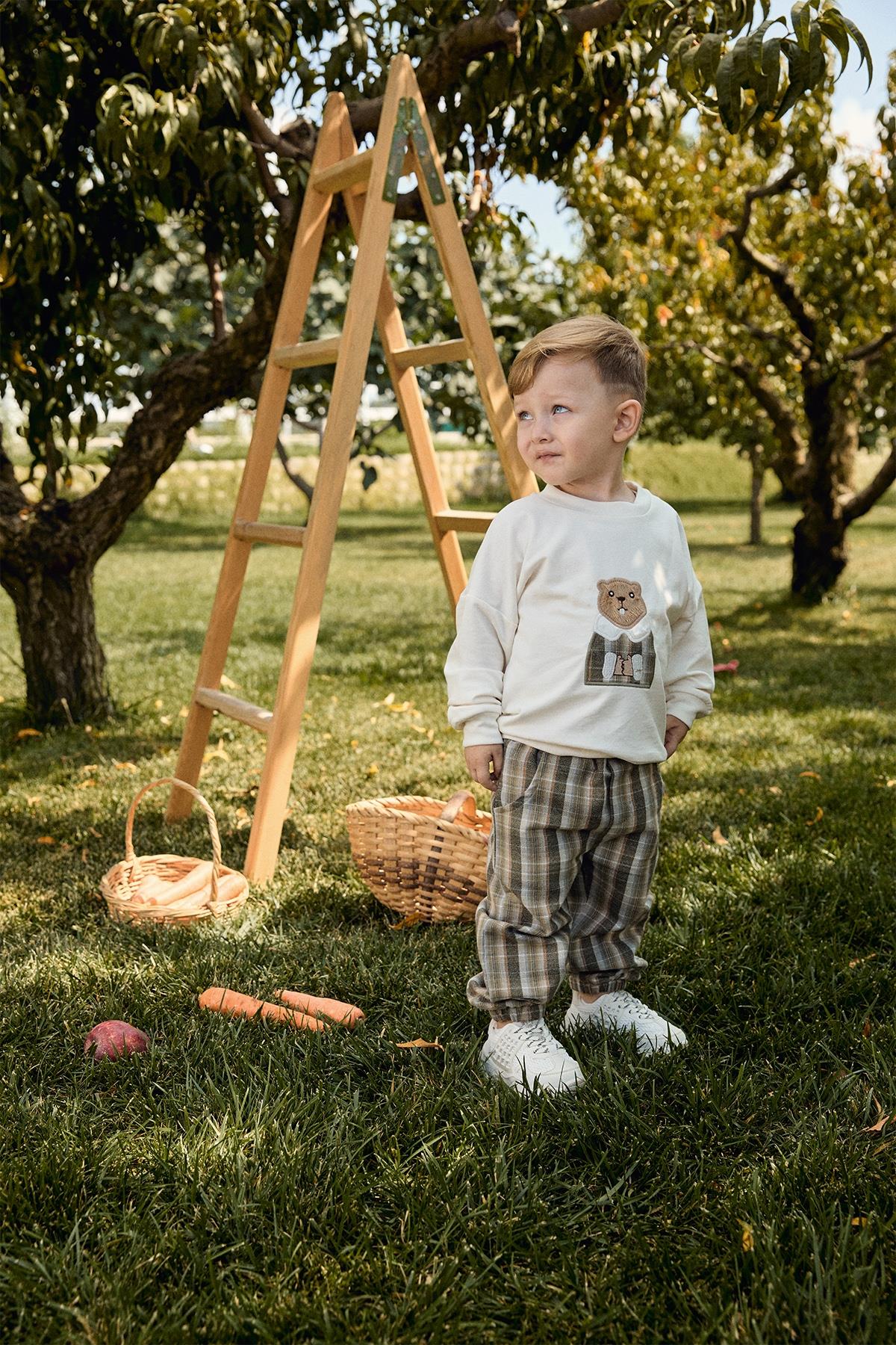Maya Luca / Schottenkaro - Toddler Set (Green) Çok Renkli