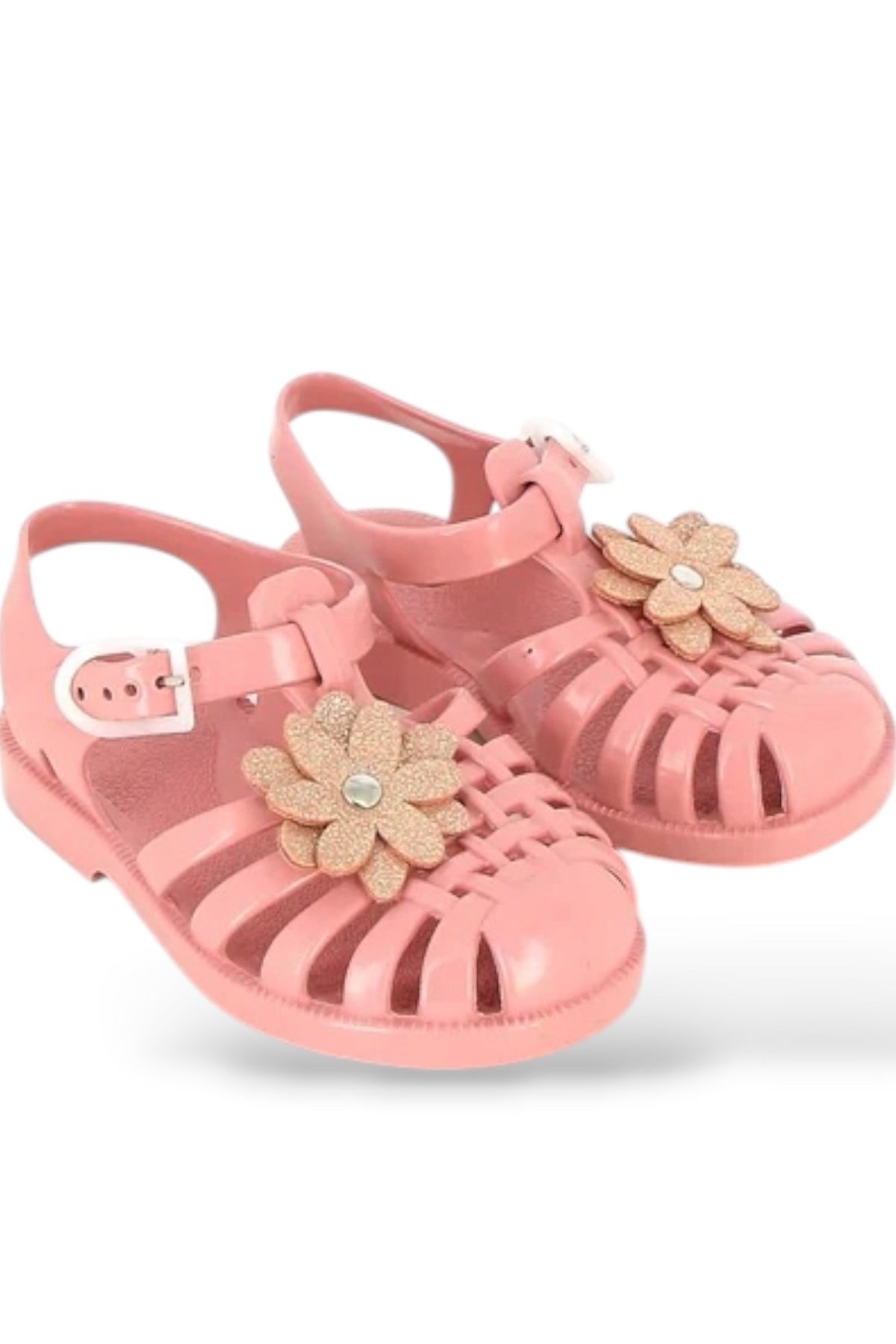 Meduse Sunflower Guimauve- Çiçek Detaylı Çocuk Sandalet PEMBE