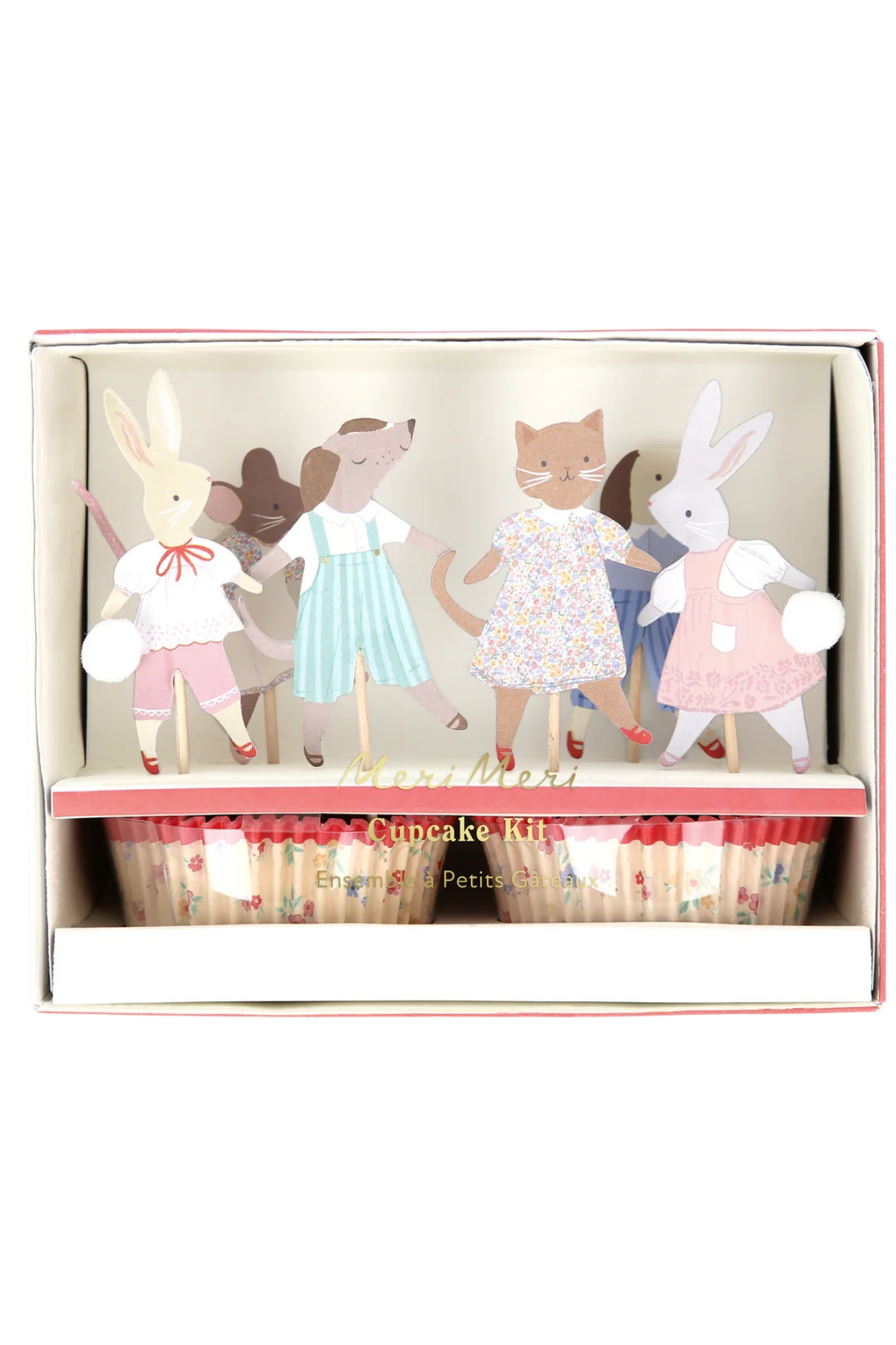 Meri Meri - Animal Friends Cupcake Kit - 24 Adet Çok Renkli