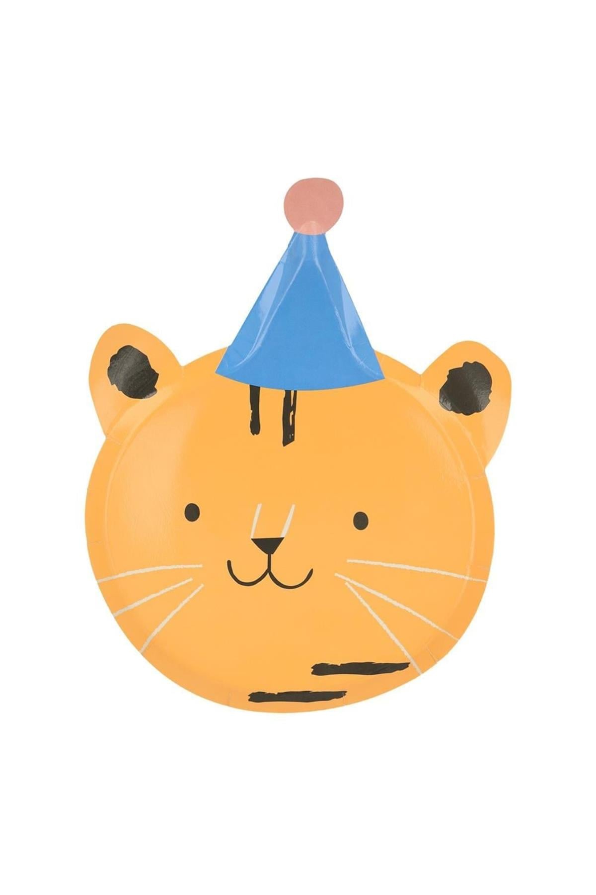 Meri Meri - Animal Parade Die Cut Plates - Hayvan geçit Töreni Tabaklar (8li) Çok Renkli