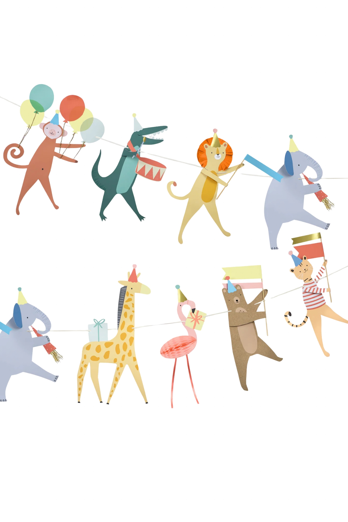Meri Meri - Animal Parade Garland - Hayvan Geçit Töreni Asılan Süs Çok Renkli