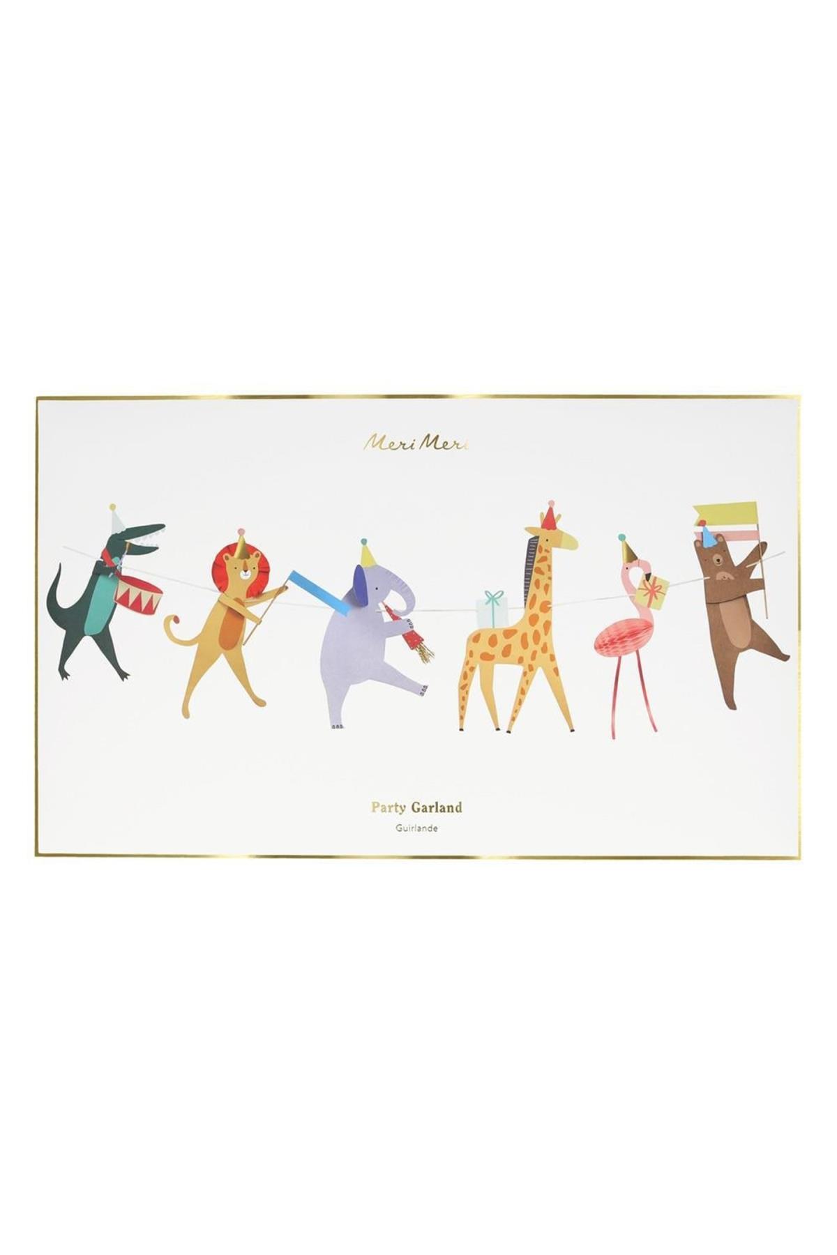 Meri Meri - Animal Parade Garland - Hayvan Geçit Töreni Asılan Süs Çok Renkli